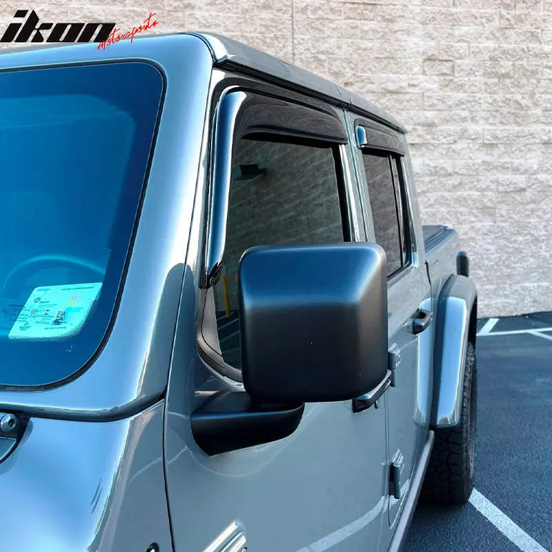 2007-2024 Jeep Wrangler 2020-2024 Gladiator Slim Acrylic Window Visor