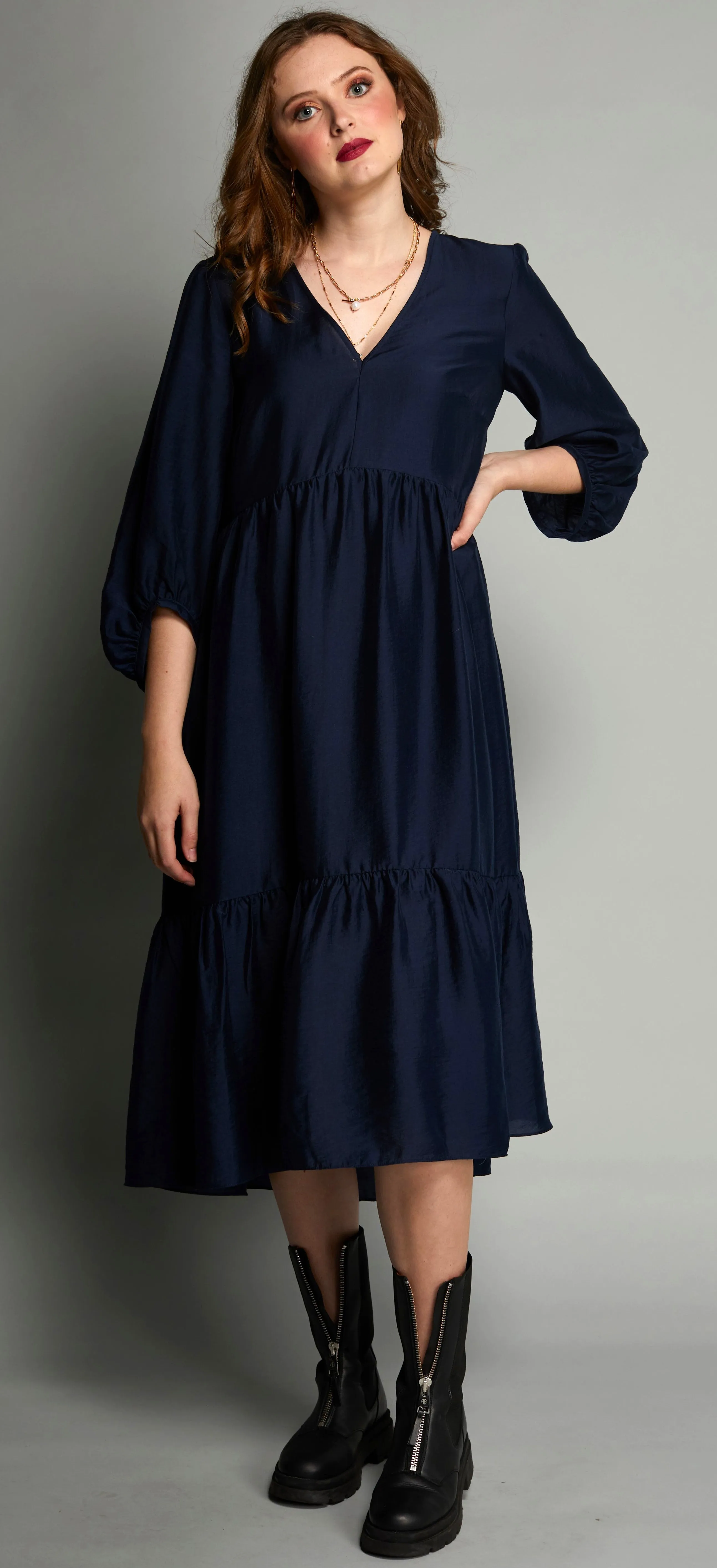 2125 - Carlo Dress - Navy LAST ONE SIZE 8