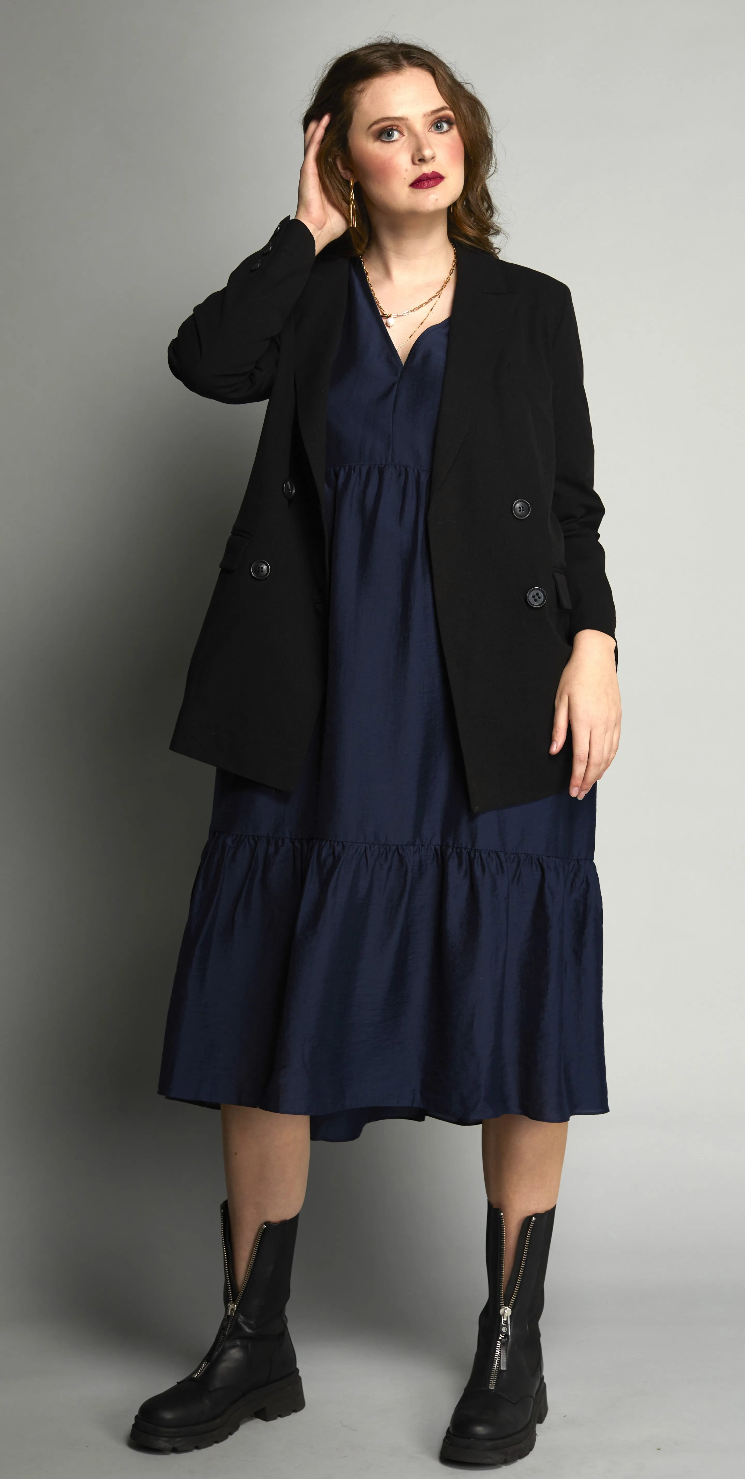 2125 - Carlo Dress - Navy LAST ONE SIZE 8