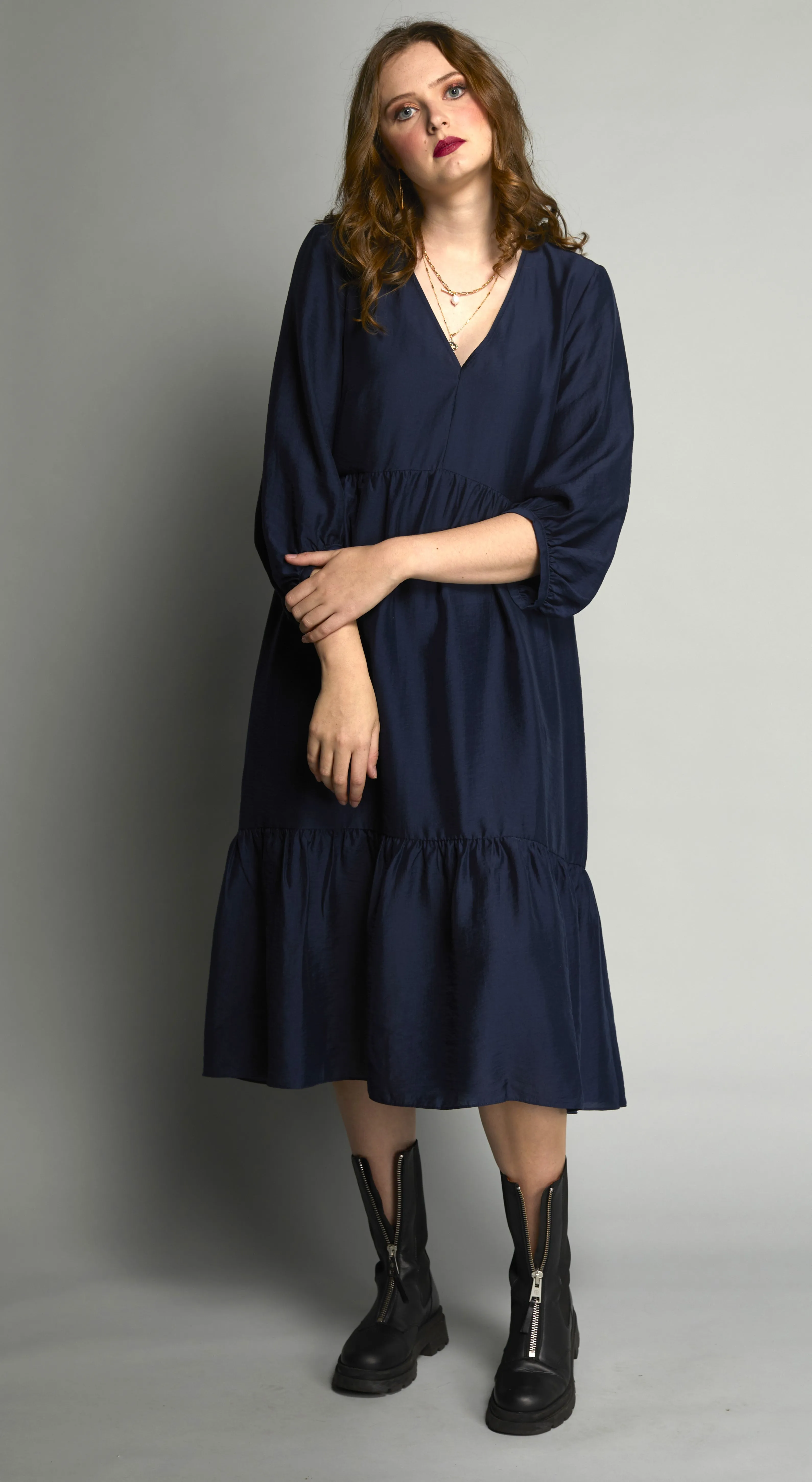 2125 - Carlo Dress - Navy LAST ONE SIZE 8