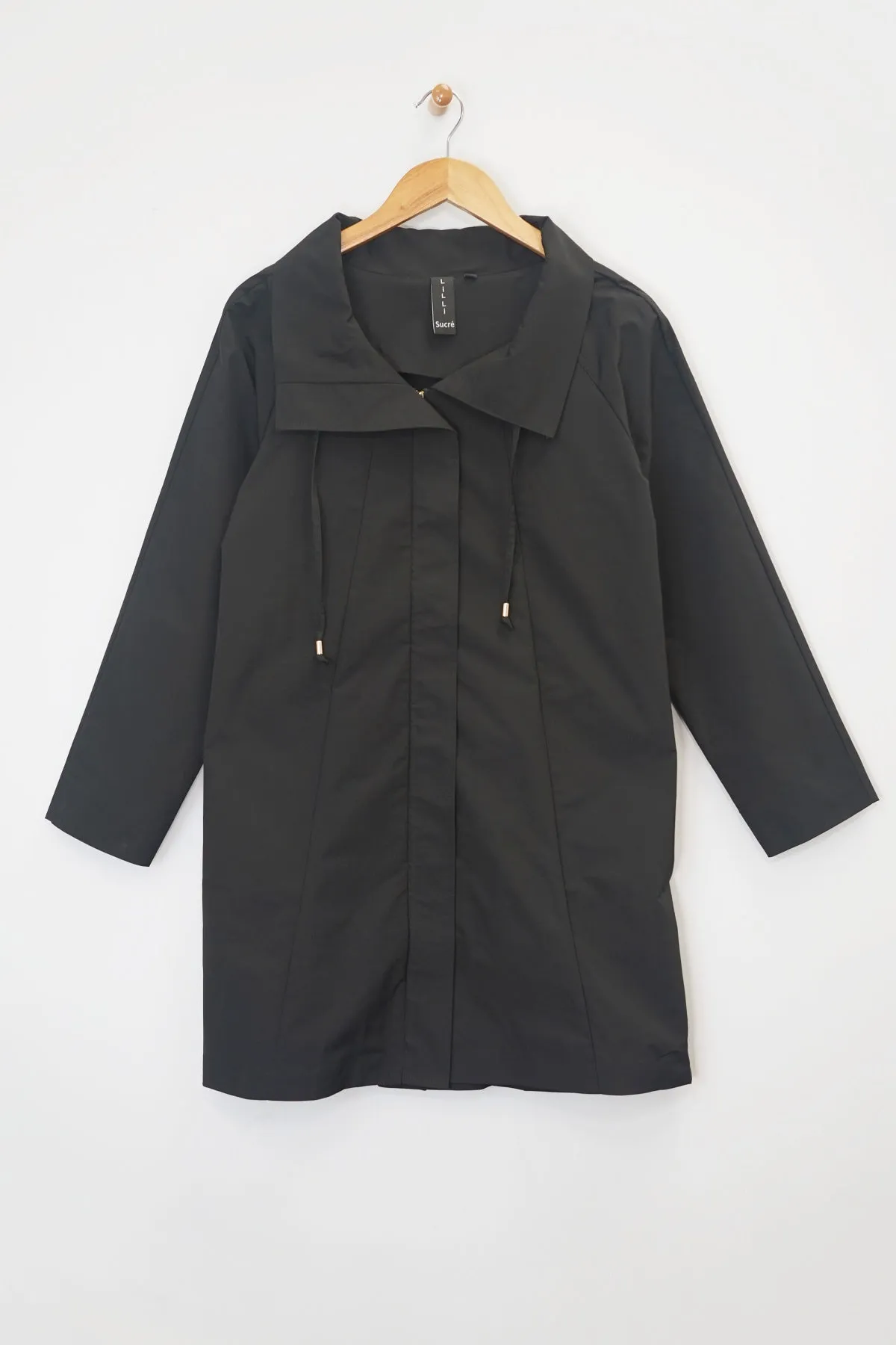 41" String Collar Zip Jacket