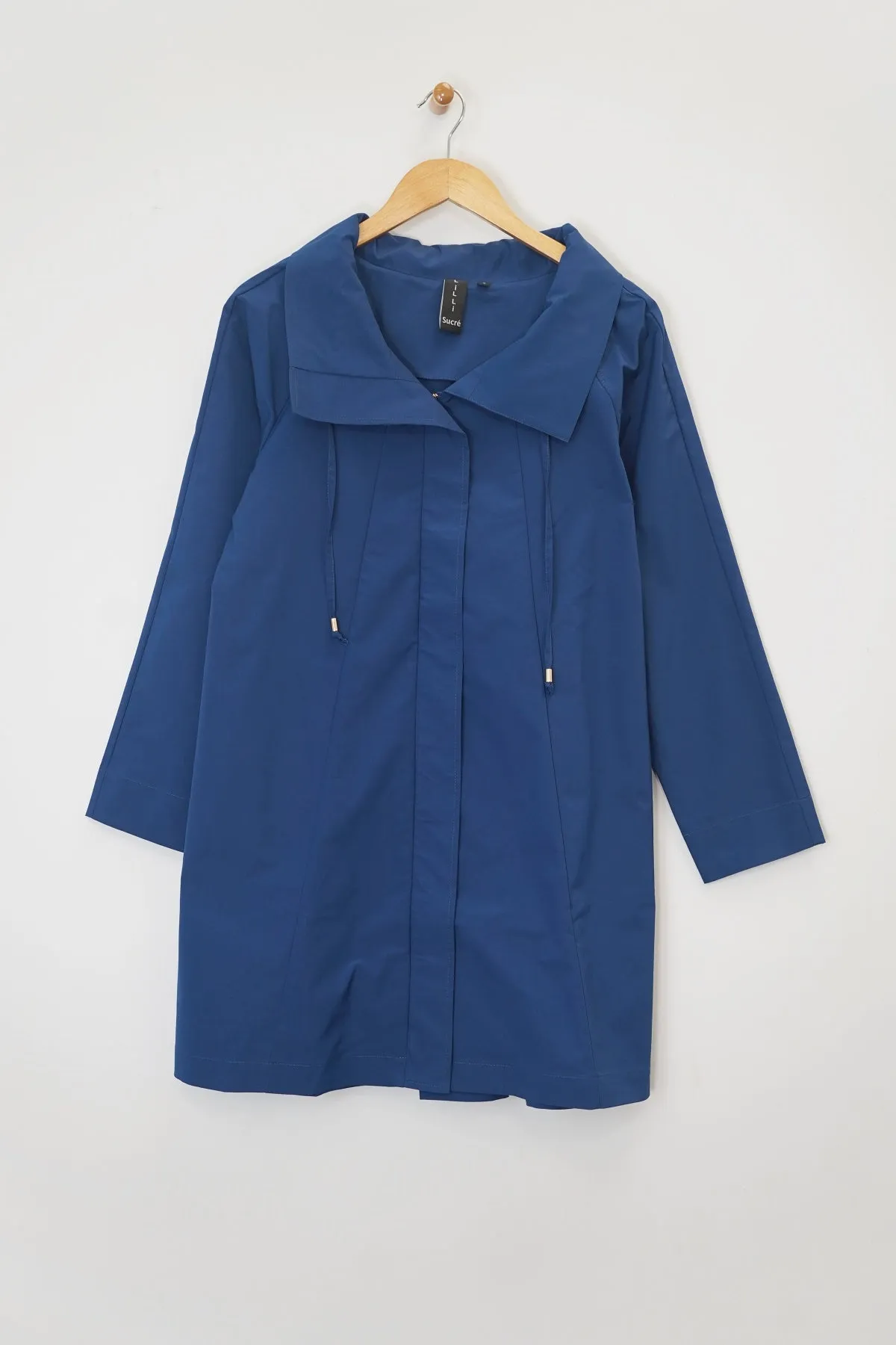 41" String Collar Zip Jacket