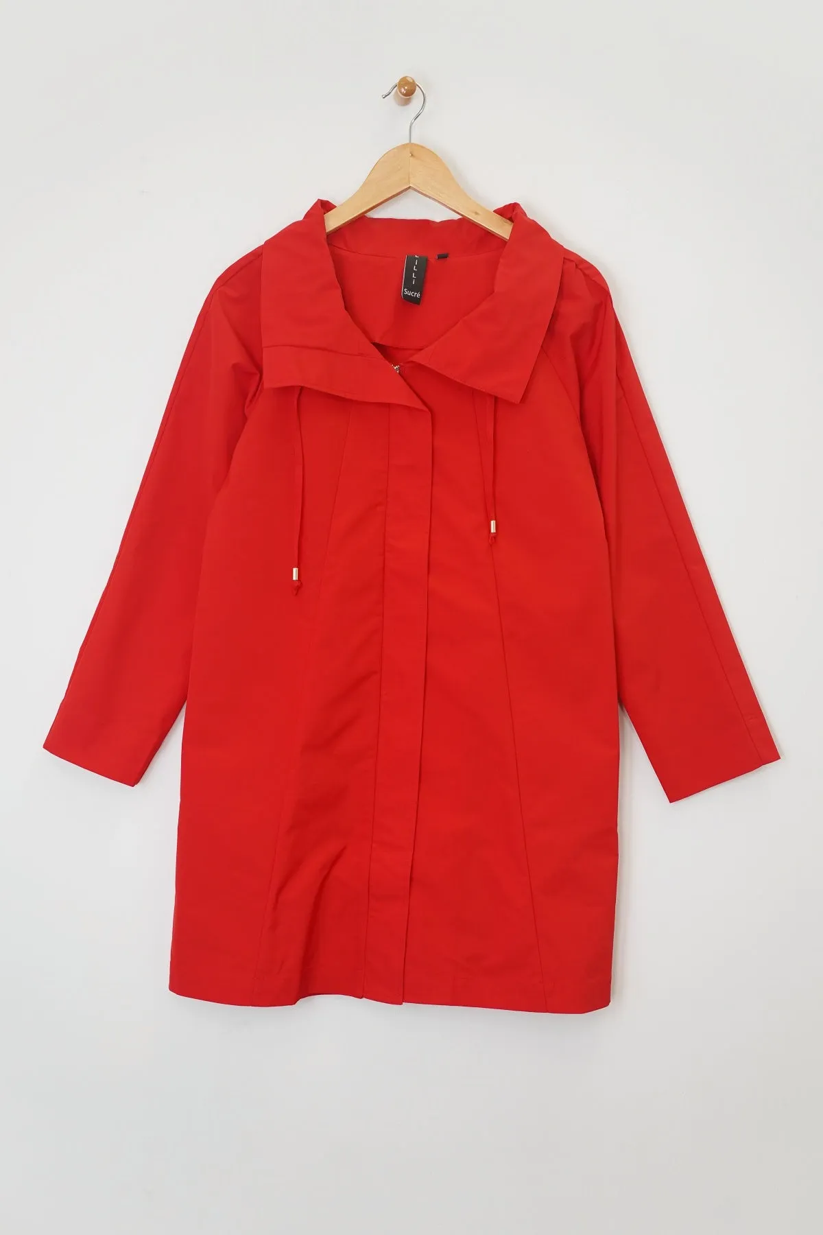 41" String Collar Zip Jacket
