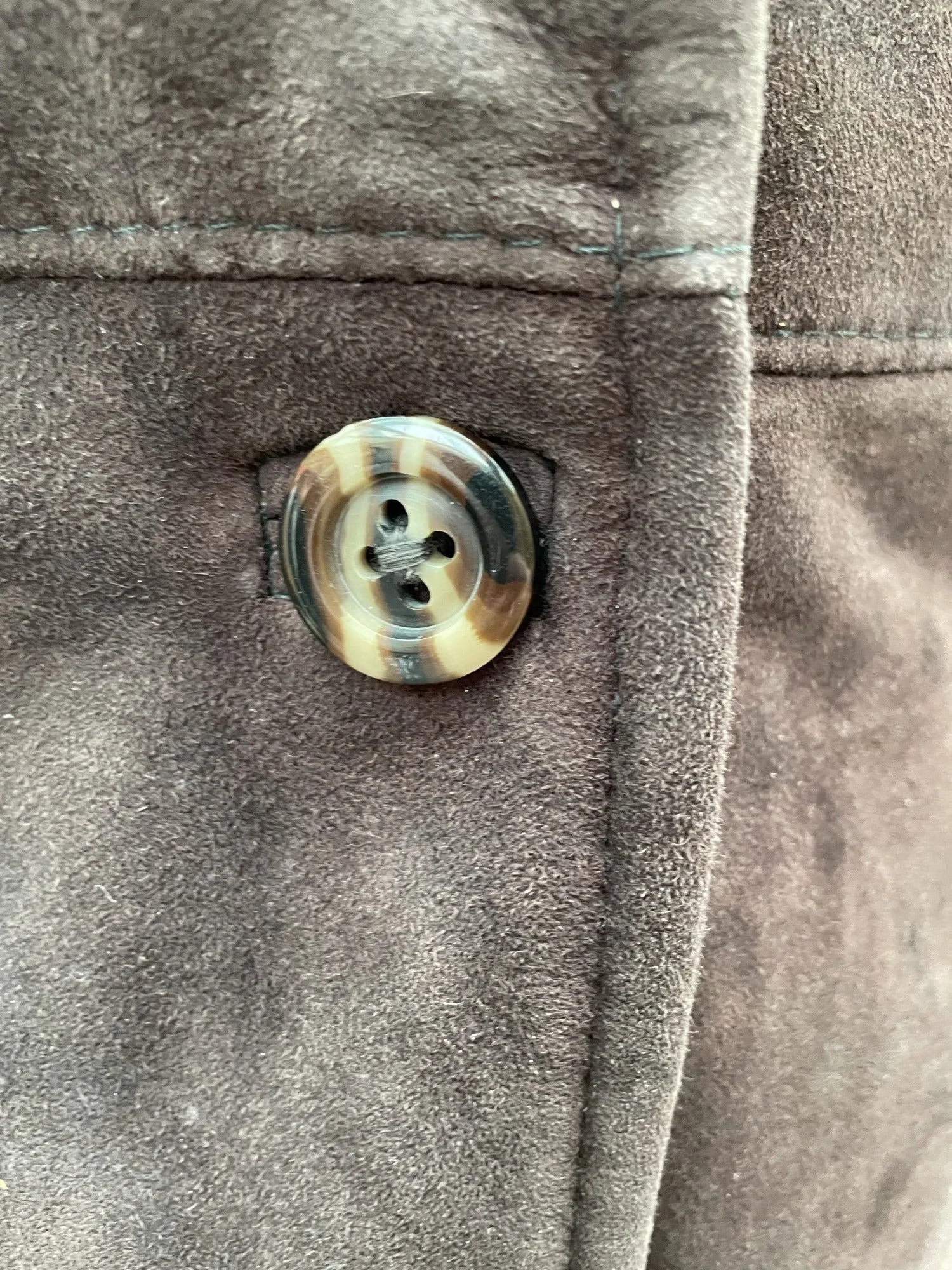 60s 70s Sheepskin Shearling Suede Coat - Size 8