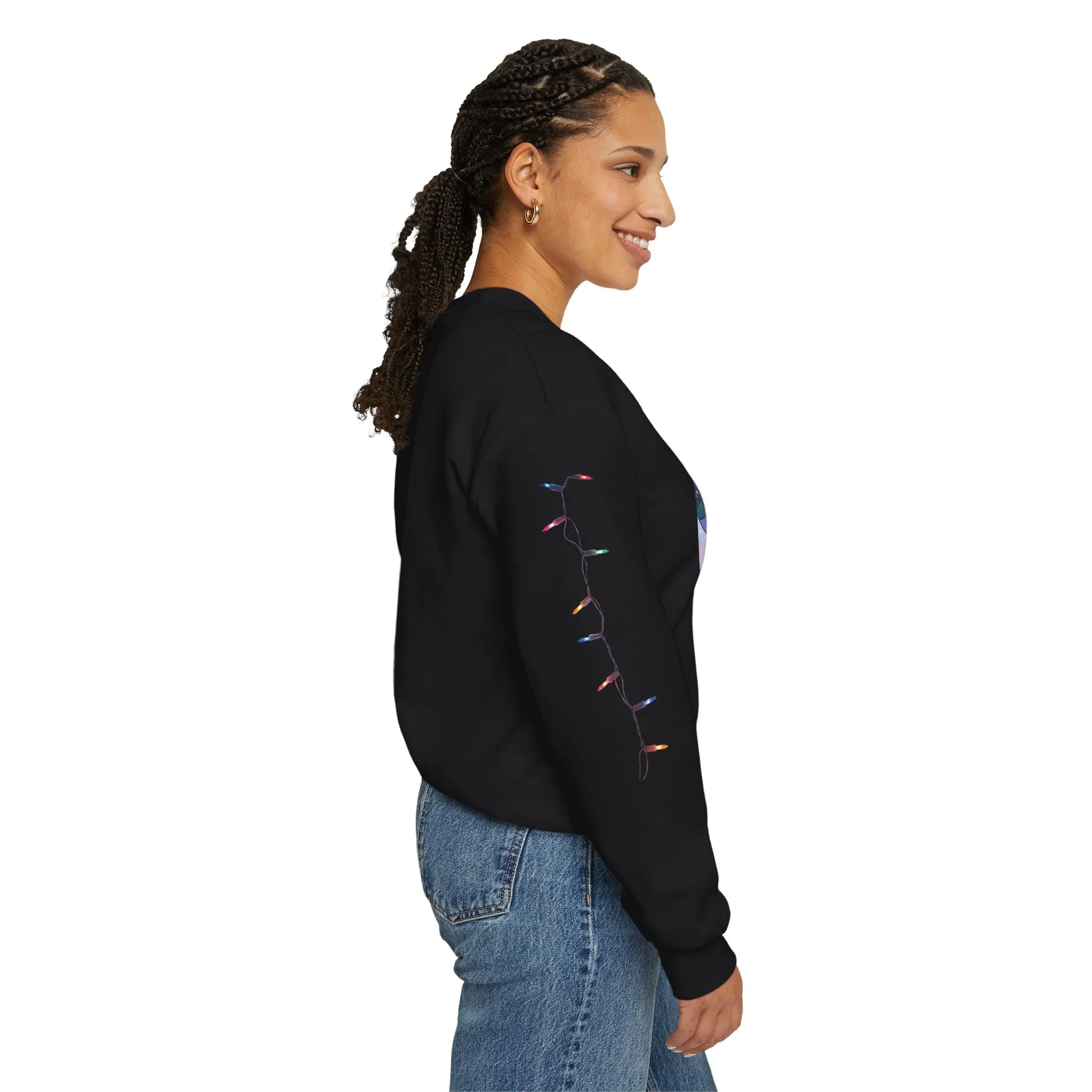 Adorable Christmas Otter Sweatshirt with Festive Lights