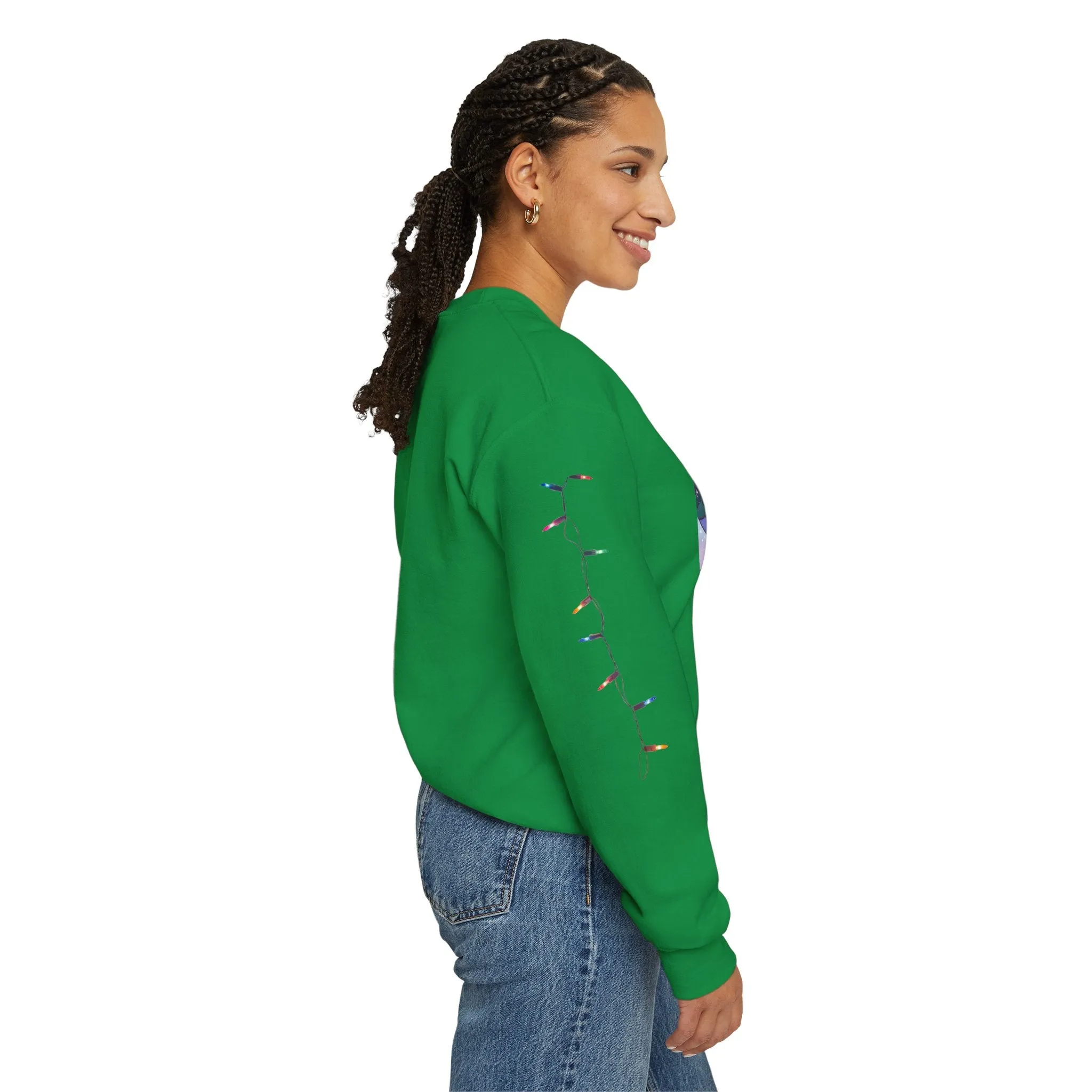 Adorable Christmas Otter Sweatshirt with Festive Lights