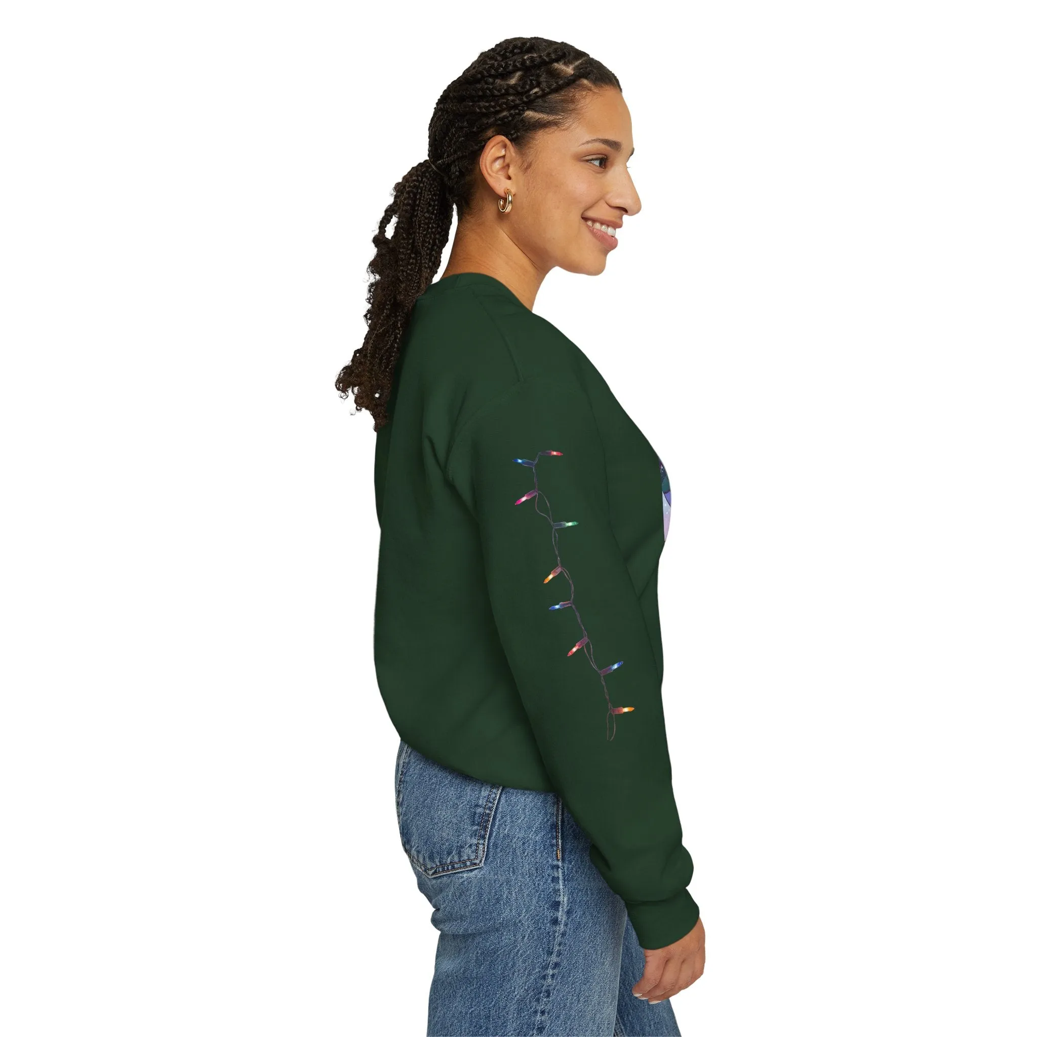 Adorable Christmas Otter Sweatshirt with Festive Lights