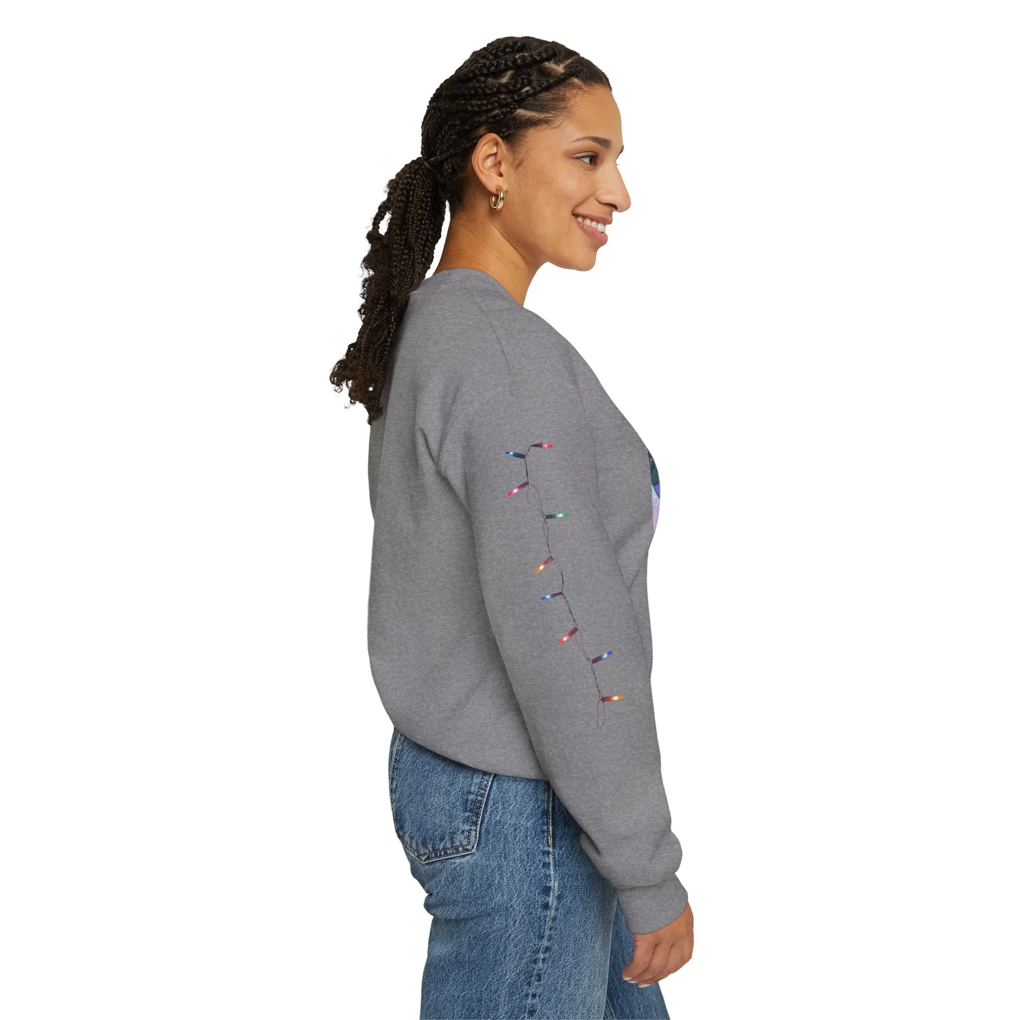 Adorable Christmas Otter Sweatshirt with Festive Lights