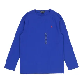 Age 13-14 Ralph Lauren Long Sleeve T-Shirt - XL Blue Cotton