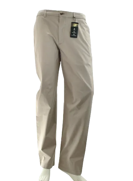 Alfani Men Khaki AlfaTech Stretch Flat Front Chino 33X30