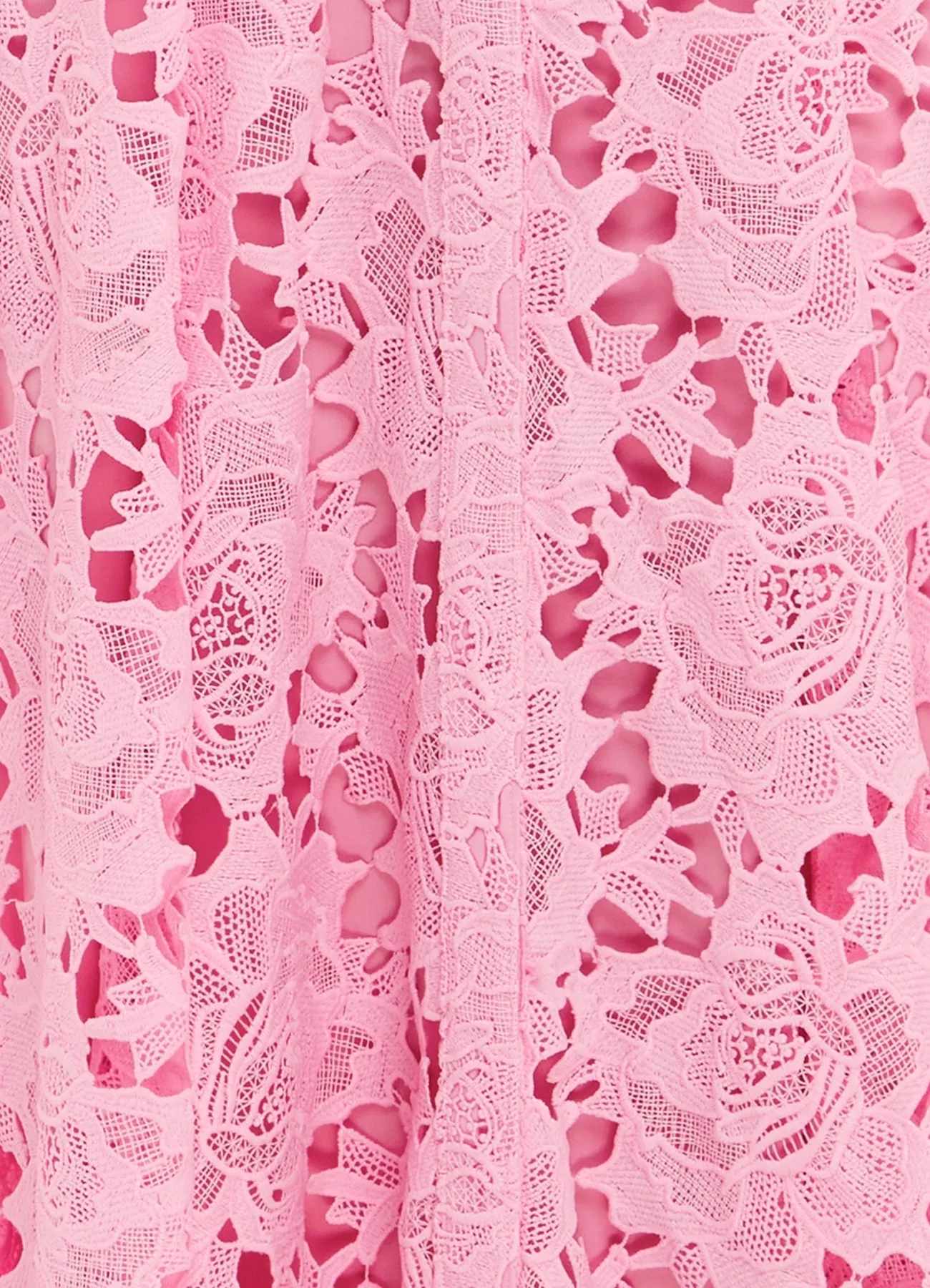 Aliyah Lace Butterfly Sleeve Midi Dress - Candy Pink