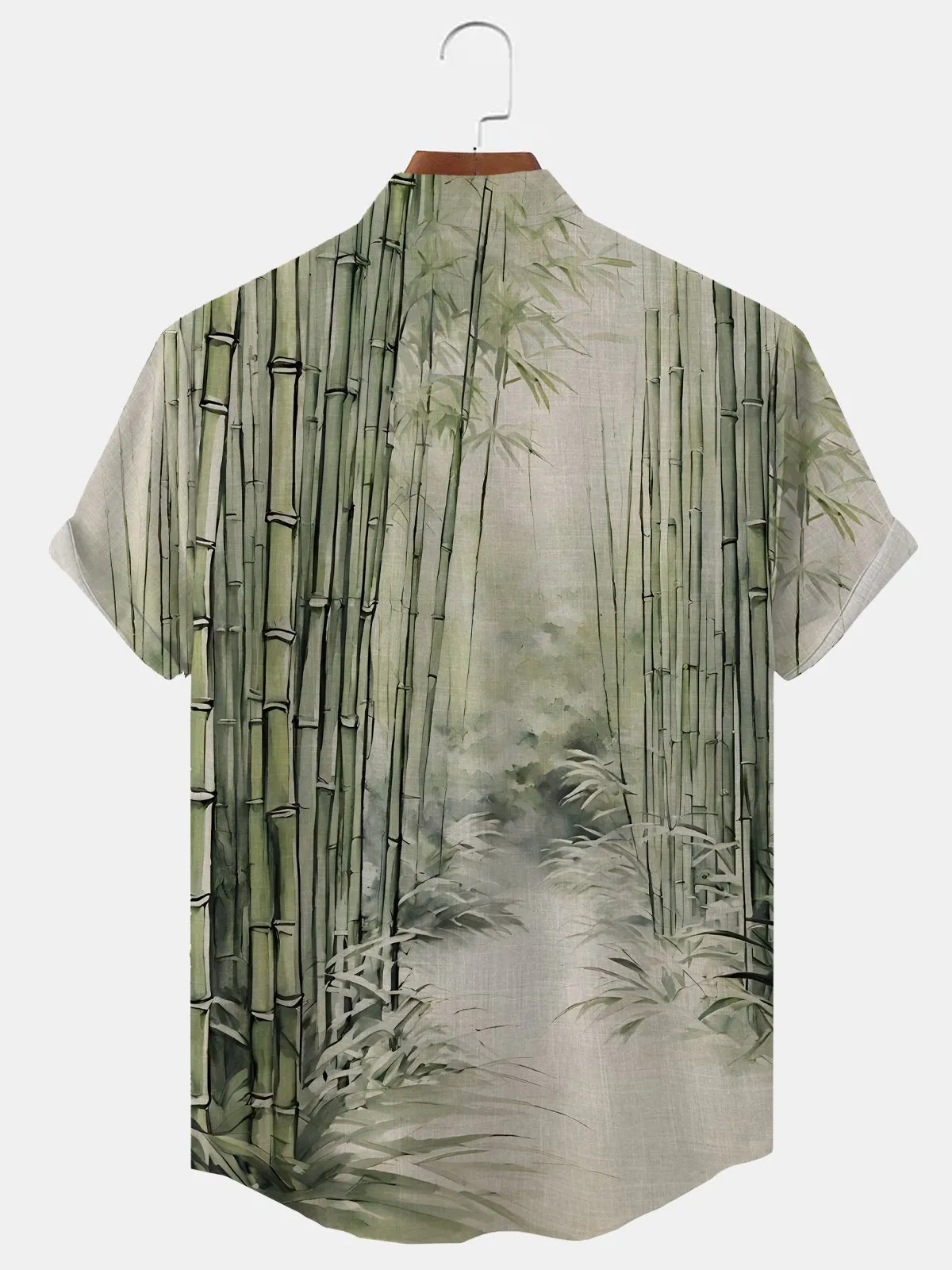 Alohadaddy Ethnic Geometric Pattern Button Pocket Casual Short Sleeve Shirt