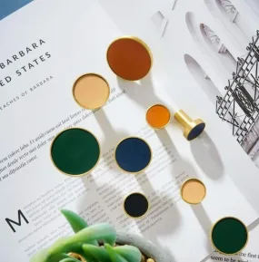 AMINTA / Solid Brass & Leather Furniture Knobs