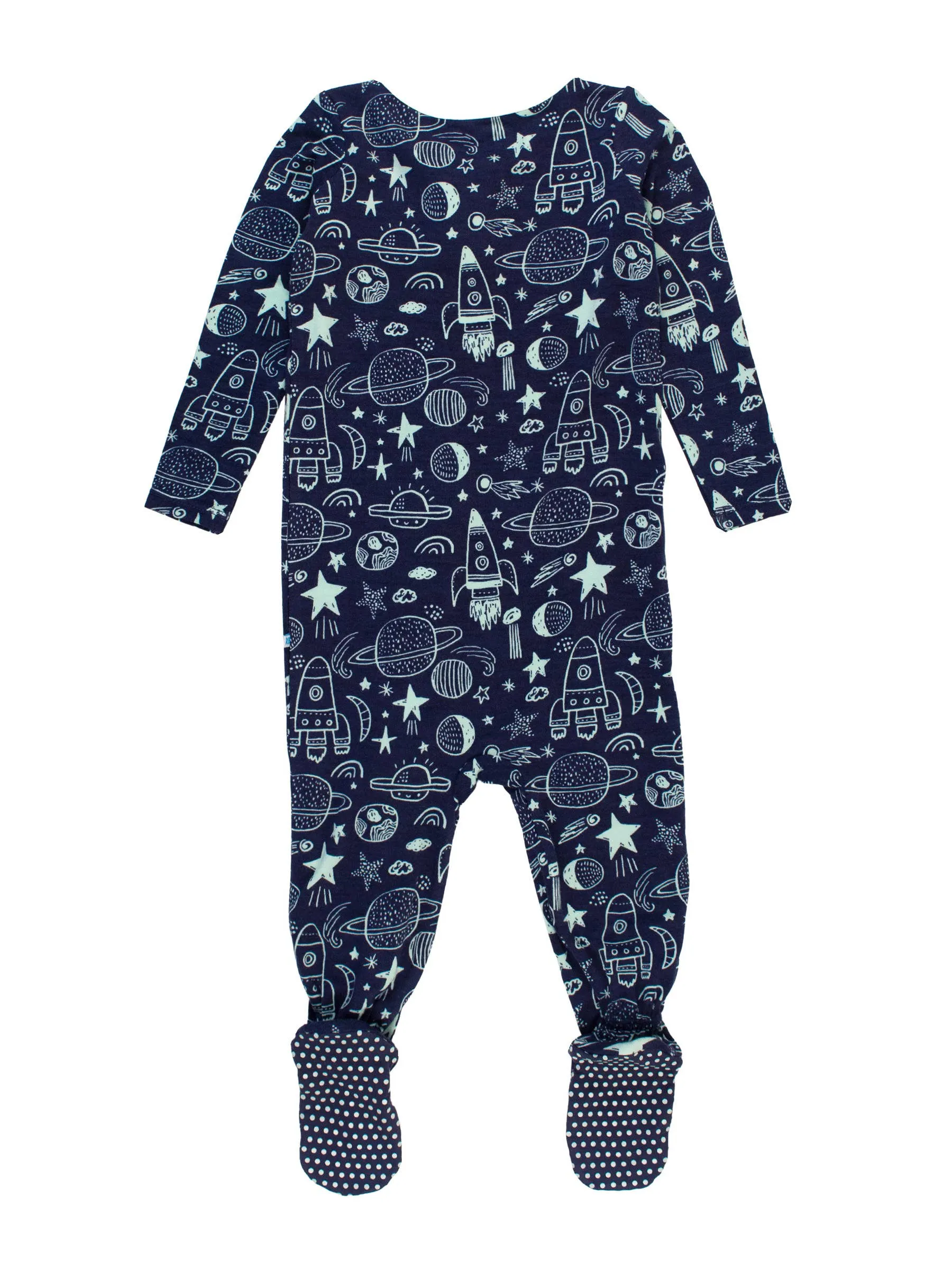 Baby Boys Blast Off Bamboo Viscose Footed One Piece Pajama