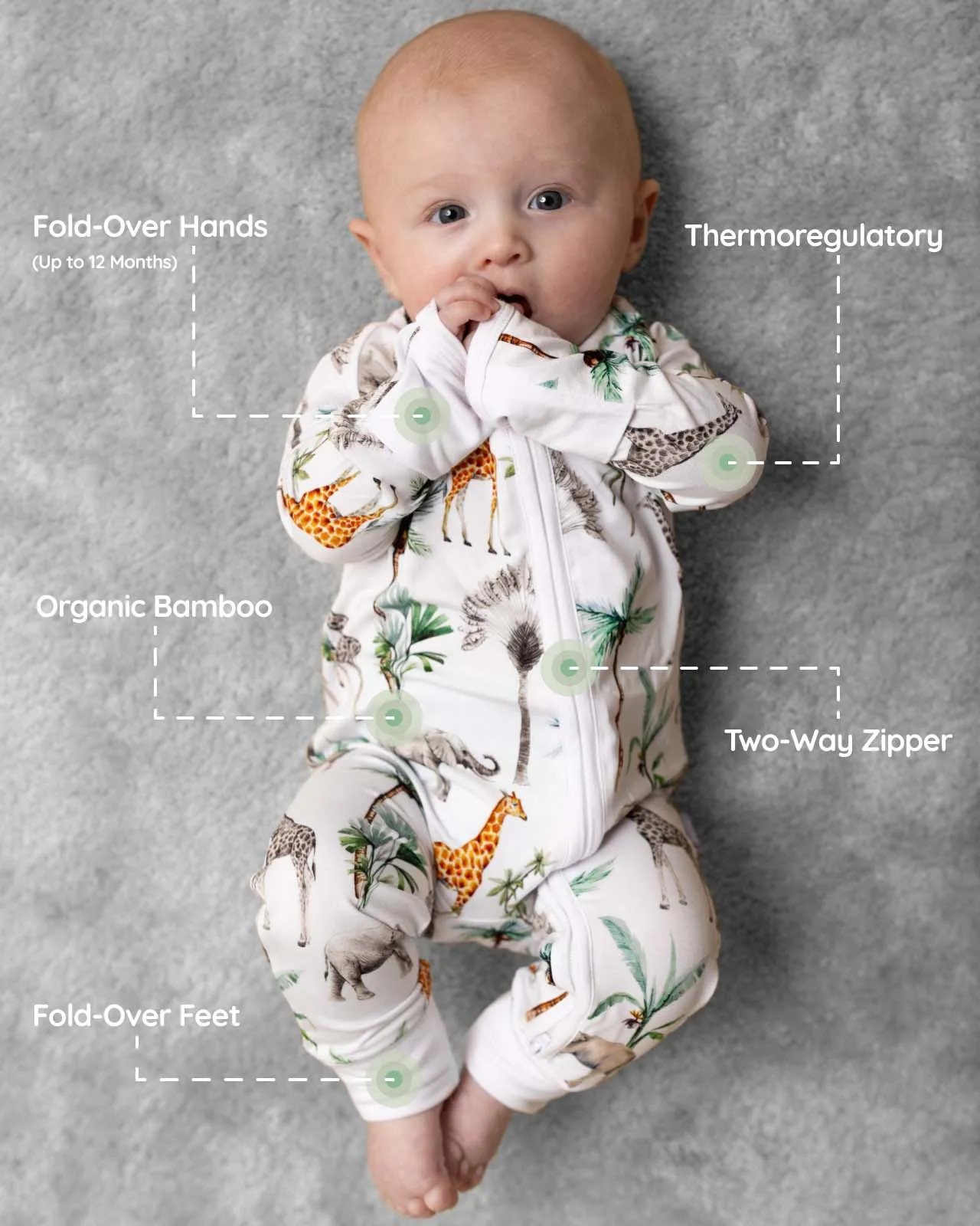 BABYGO® Safari Zip Sleepsuit