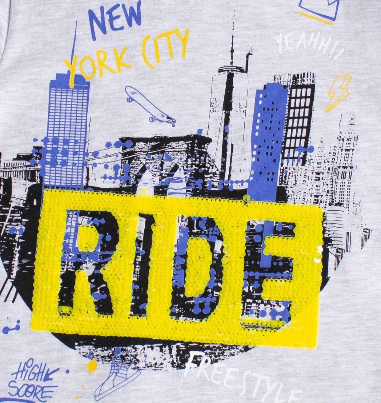 Boys' Long Sleeve Sequin Graphic T-shirt