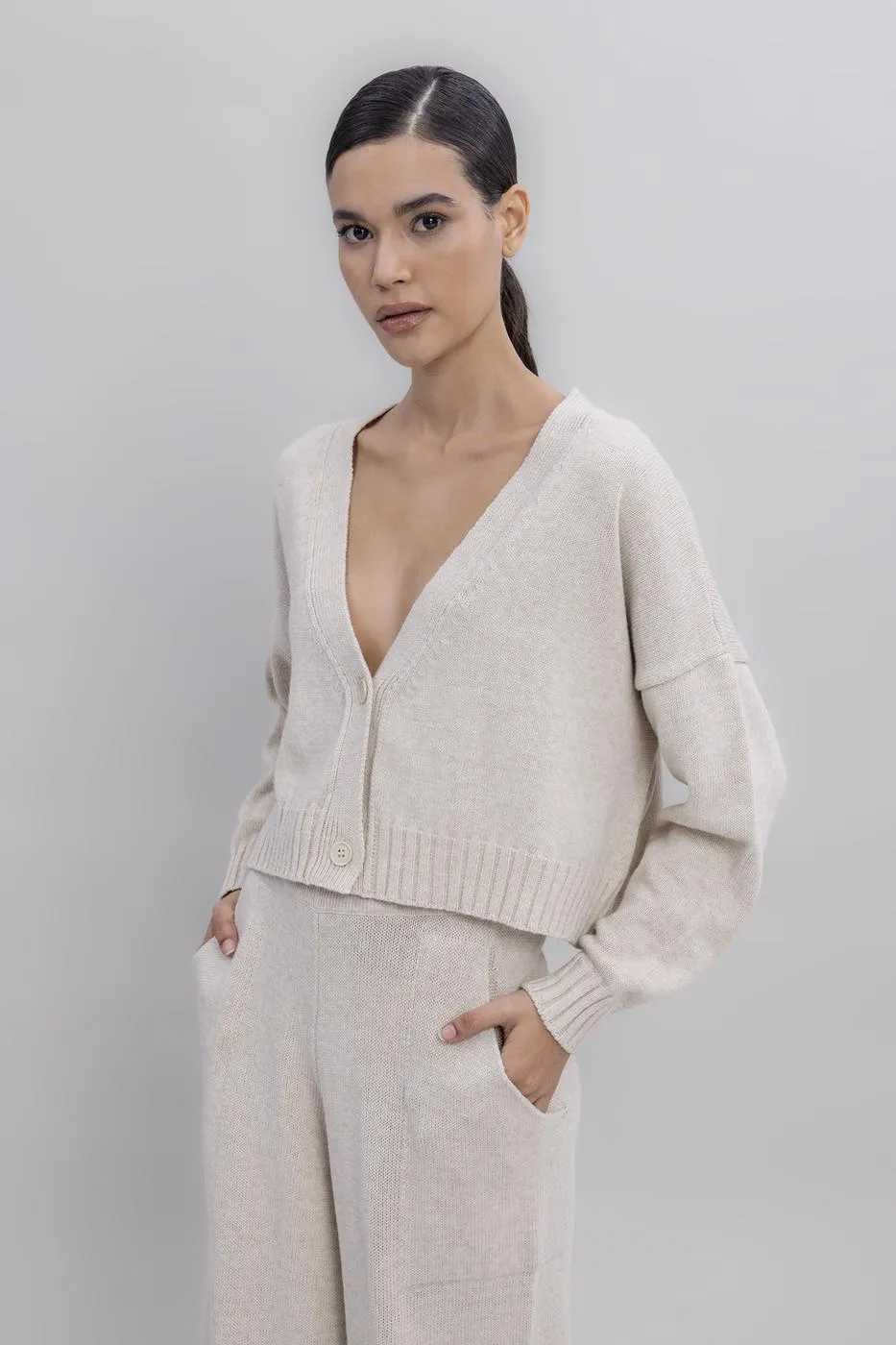 BSL Women Crop Knit Cardigan - Narbonne