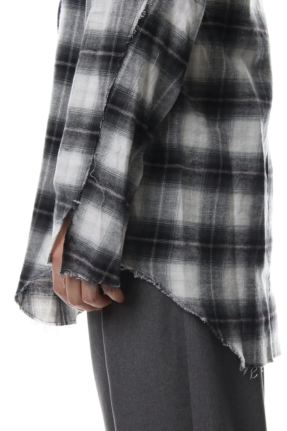 BUTTON & STRING TUNIC CHECK