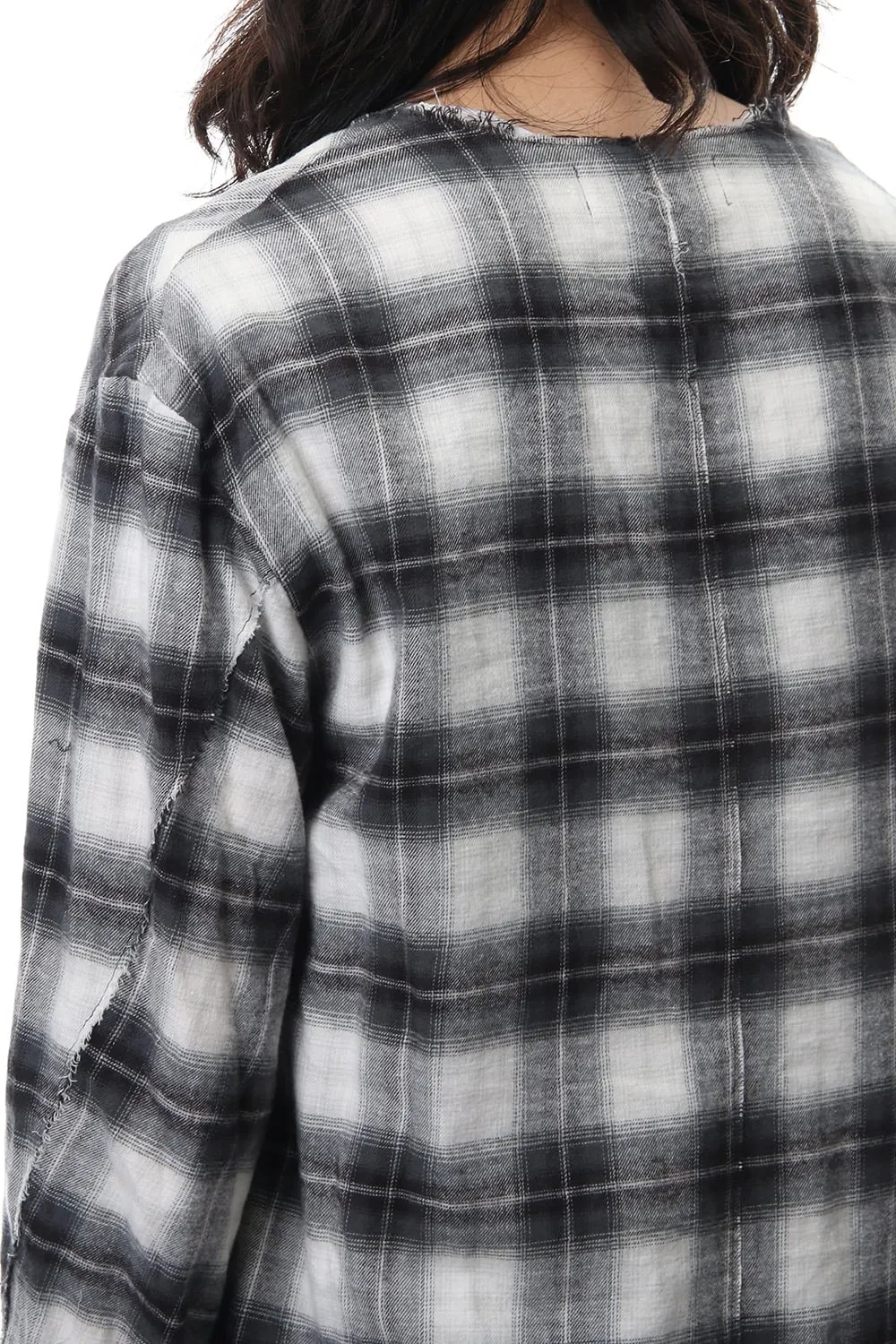 BUTTON & STRING TUNIC CHECK