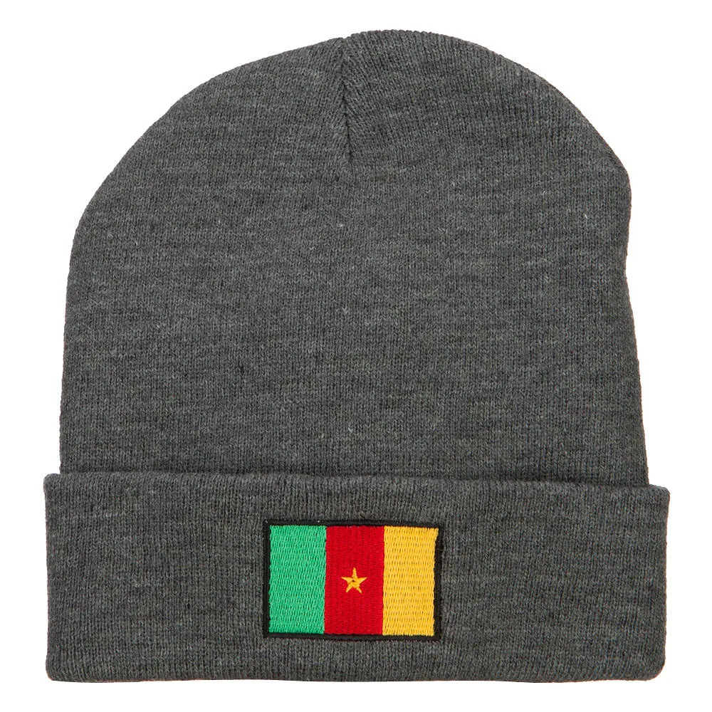 Cameroon Flag Embroidered Beanie