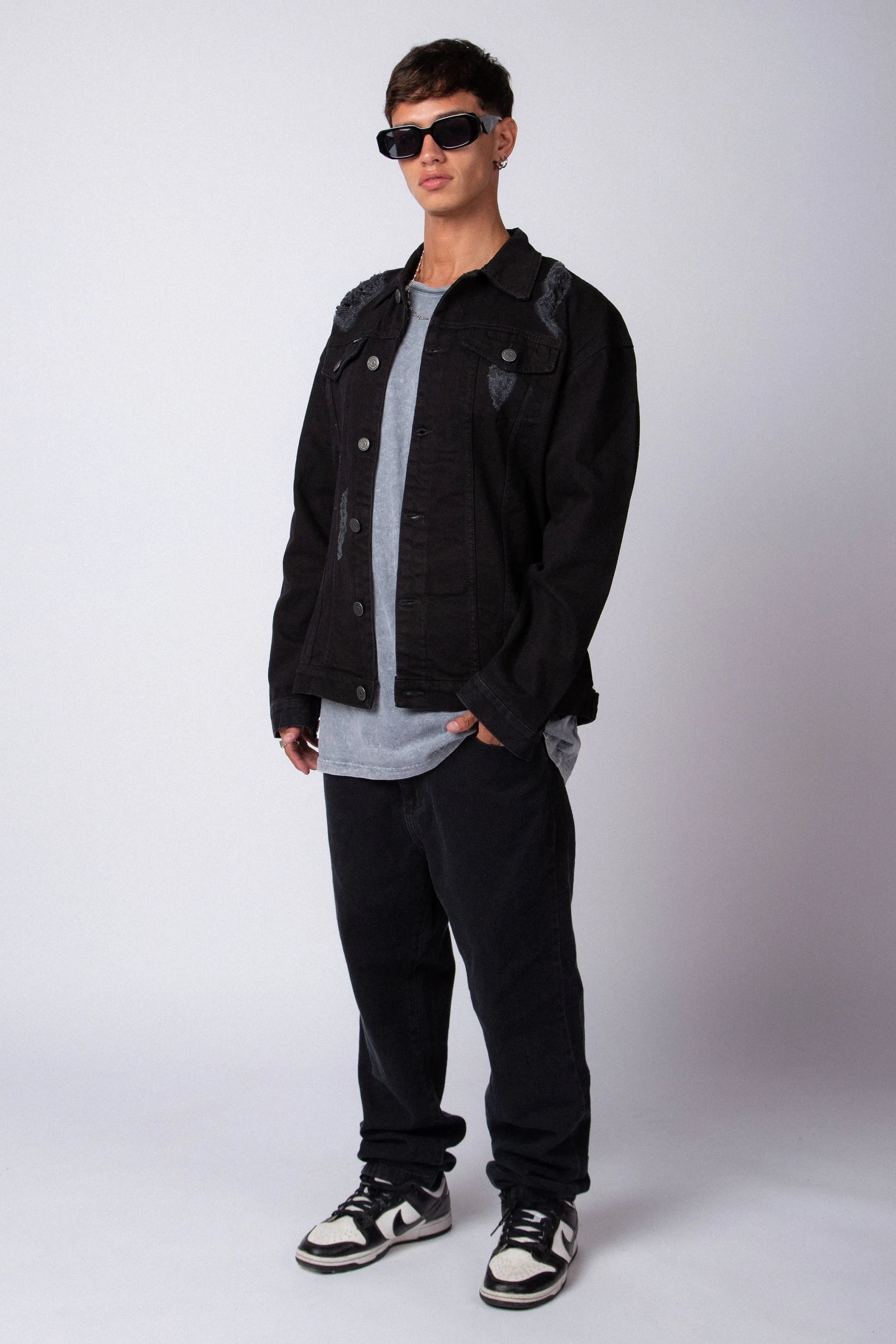 Campera Jean Dylan Tears Black