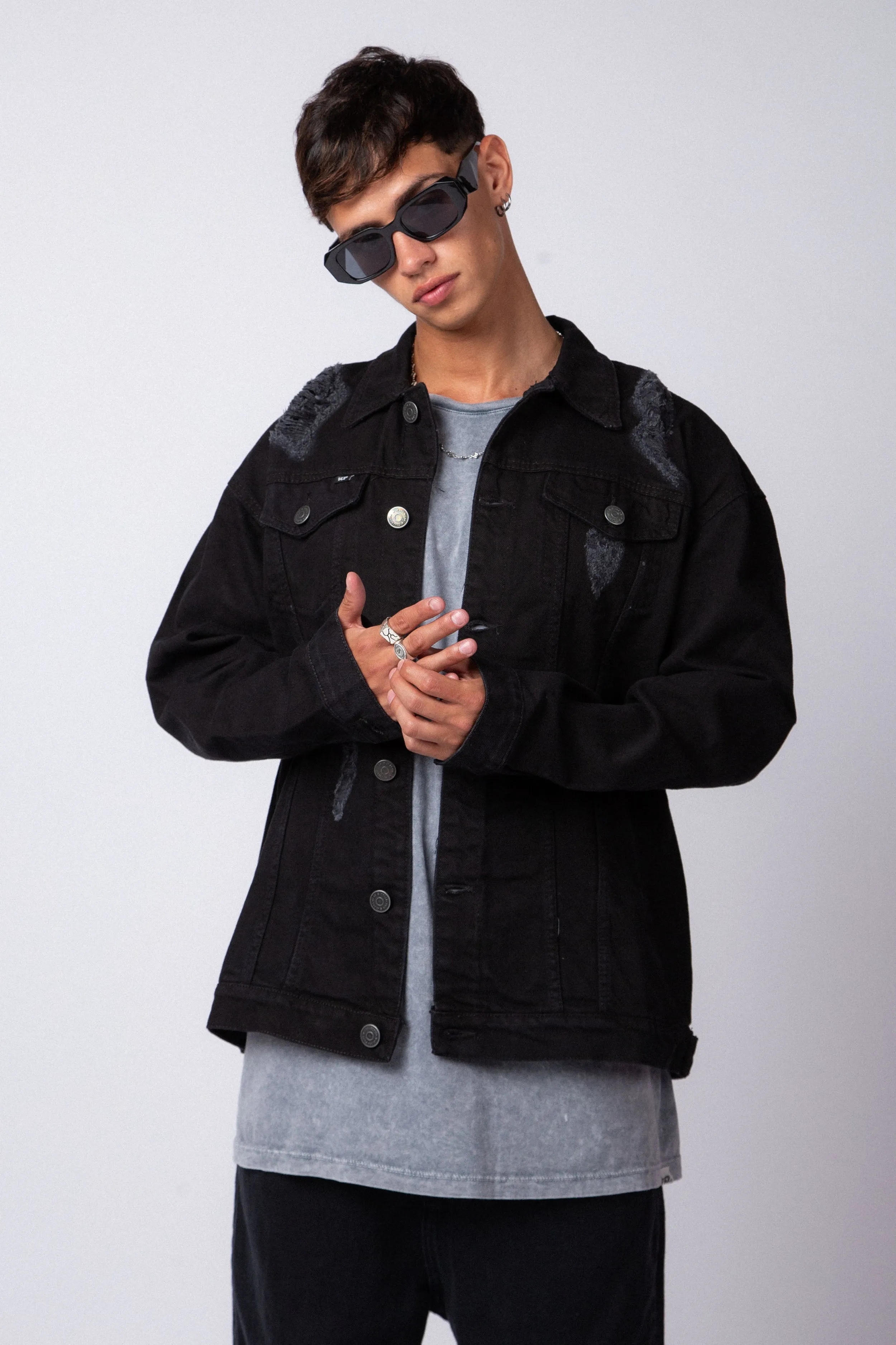 Campera Jean Dylan Tears Black