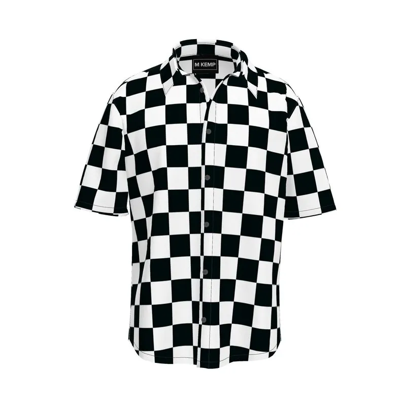 Checkered Mens Short Sleeve Shirt