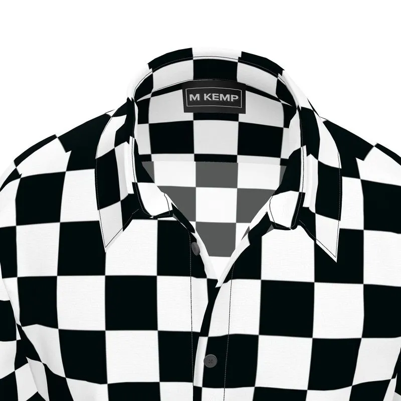 Checkered Mens Short Sleeve Shirt