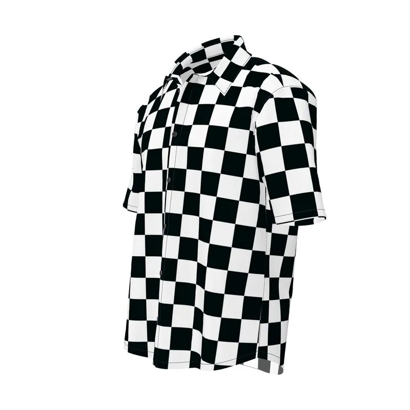 Checkered Mens Short Sleeve Shirt