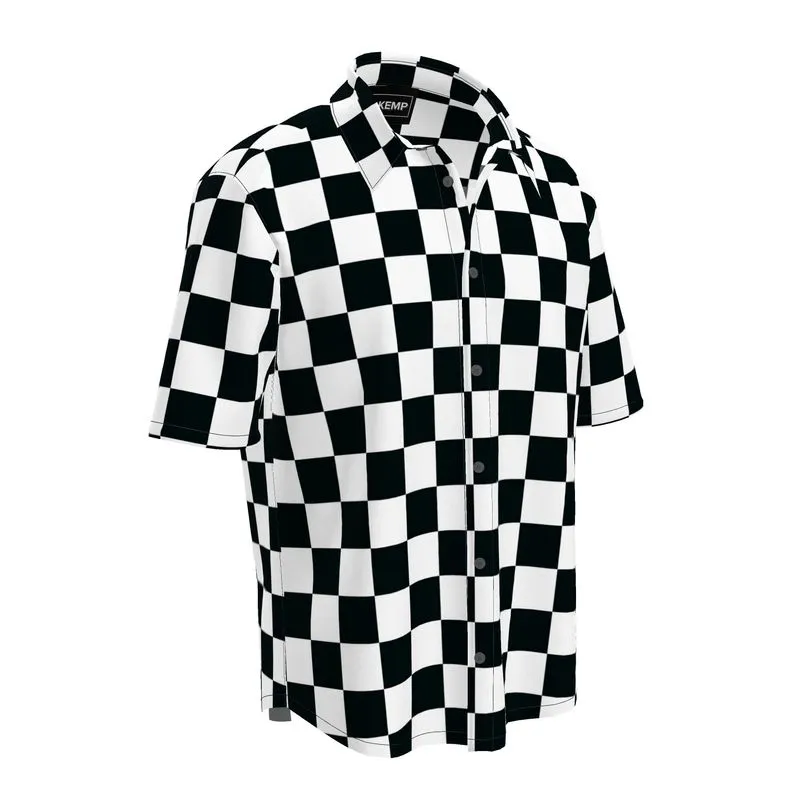 Checkered Mens Short Sleeve Shirt