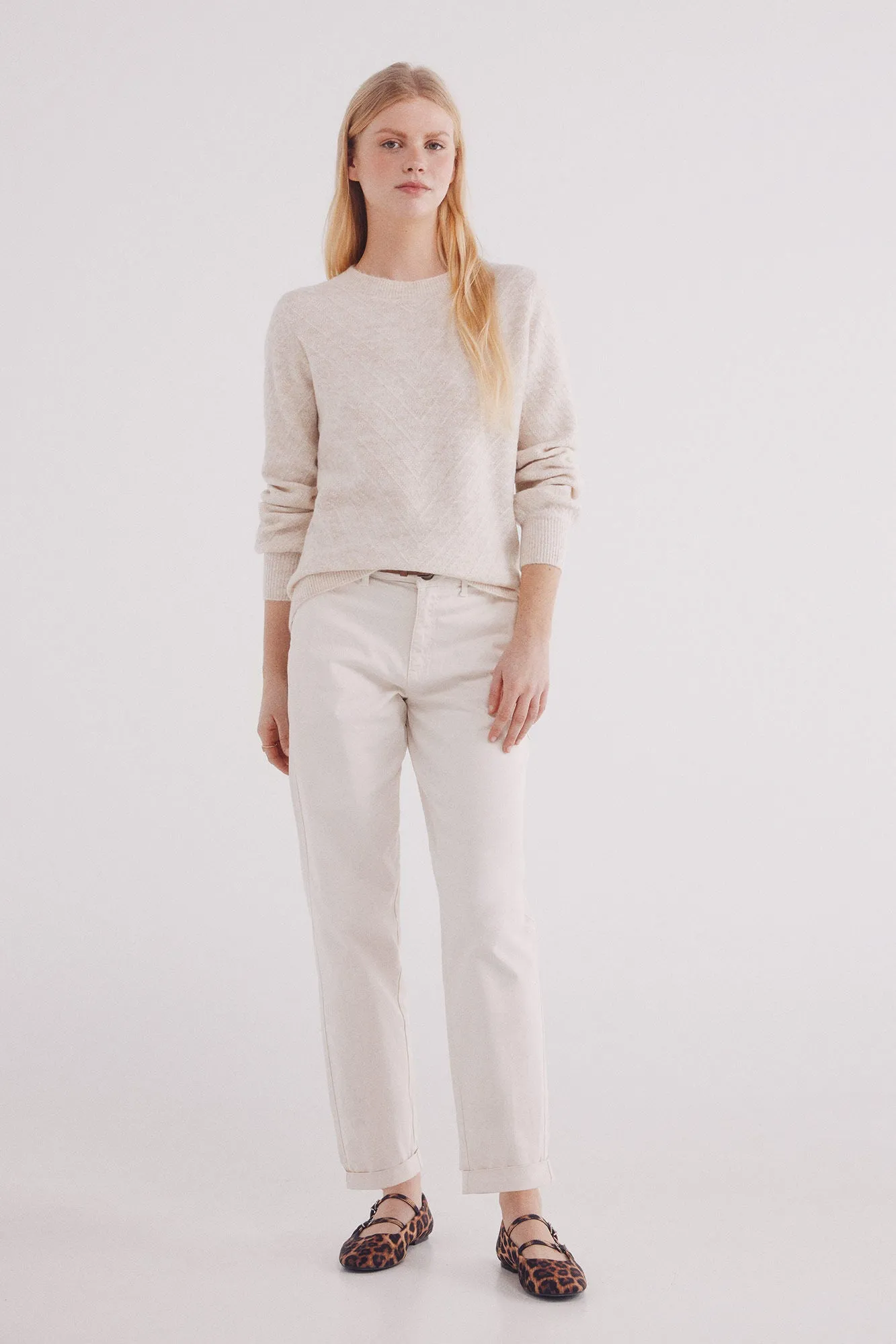 chinos pants cotton belt