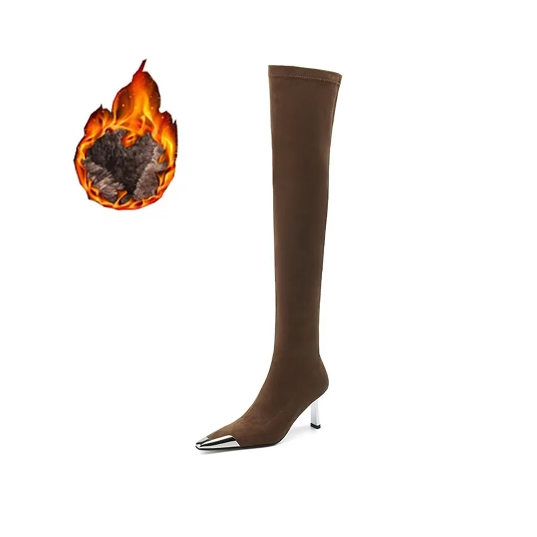 CrocChic Pointed Flock Winter Boots