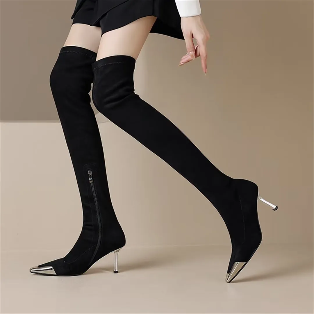 CrocChic Pointed Flock Winter Boots