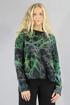 Crop Sweater Tree Green