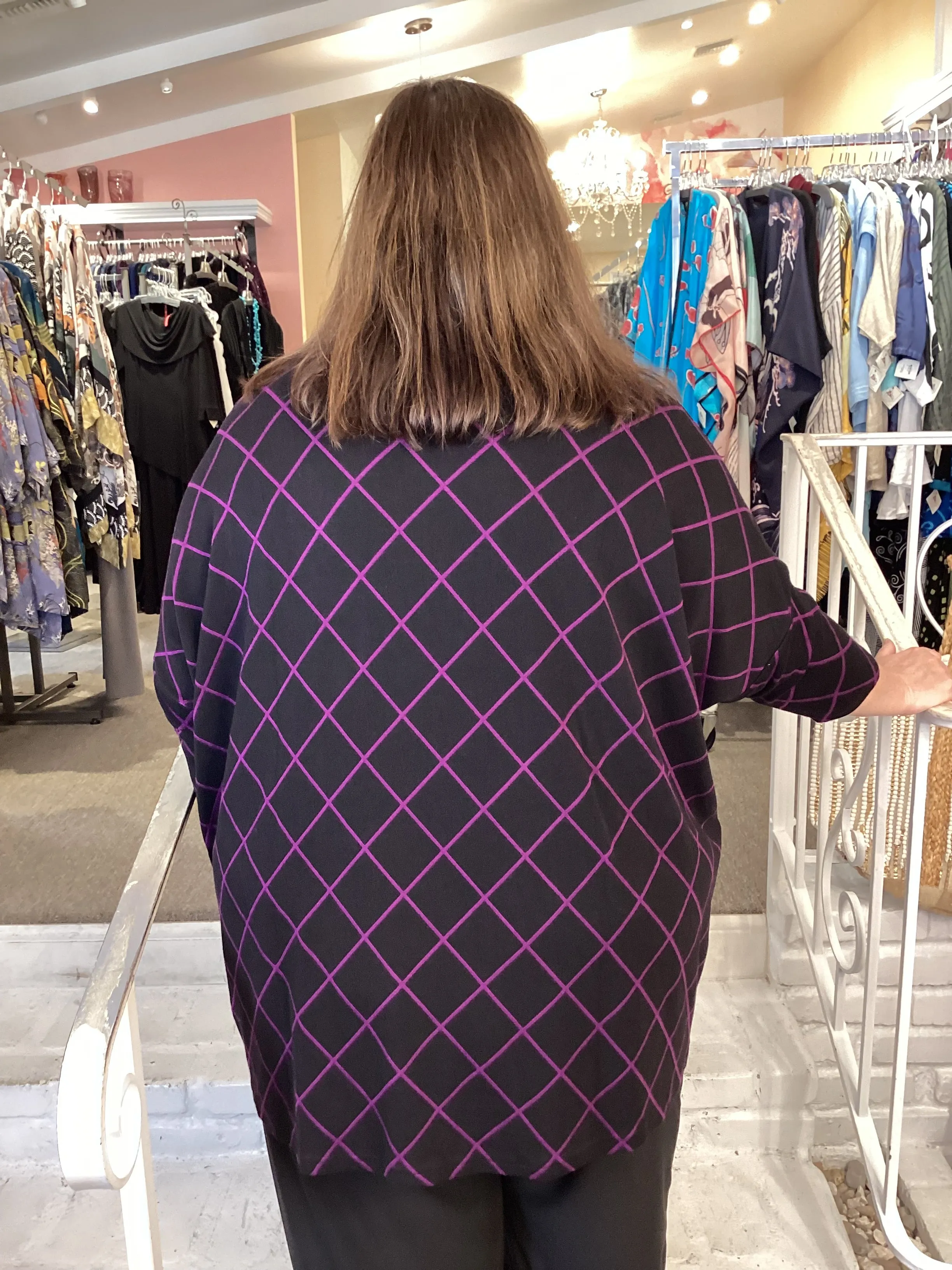 DIAMOND TUNIC - MULBERRY