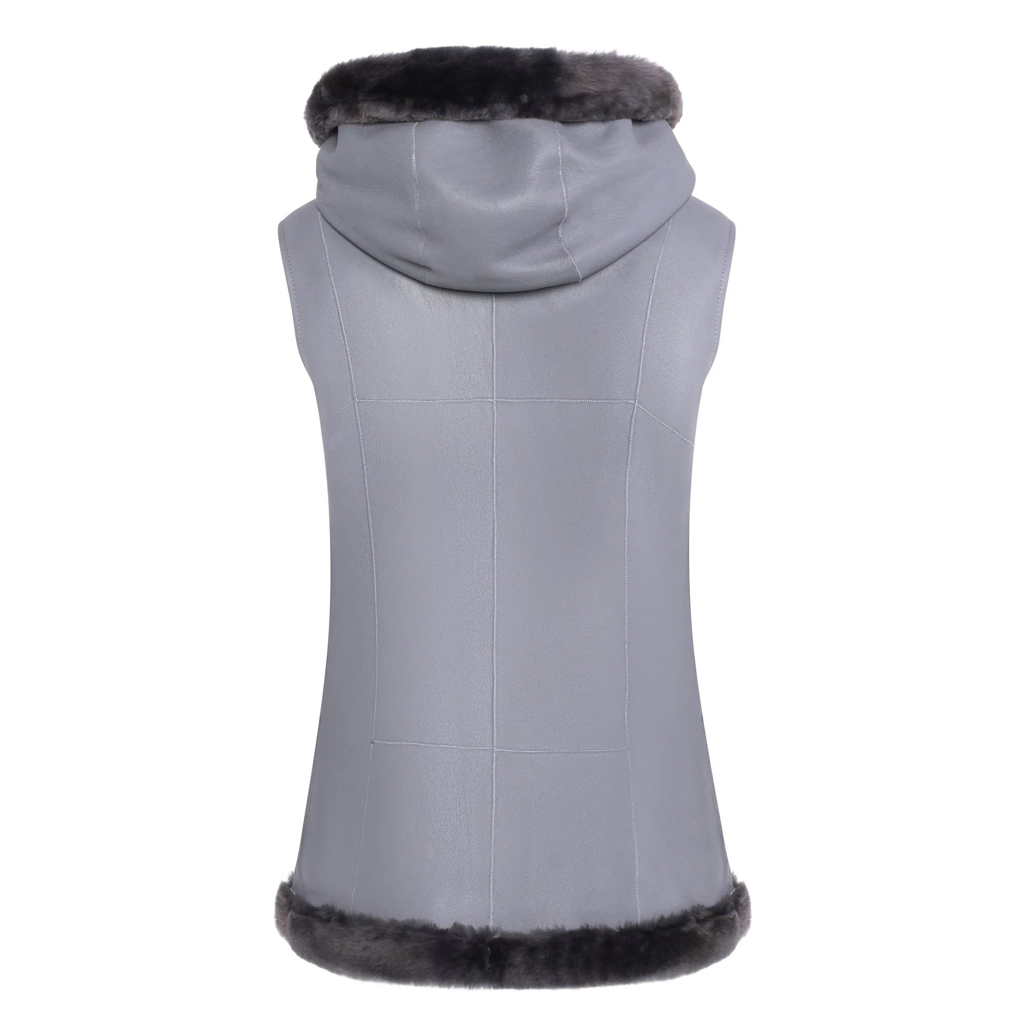 DIXIE Hoody - Merino Shearling Zip vest