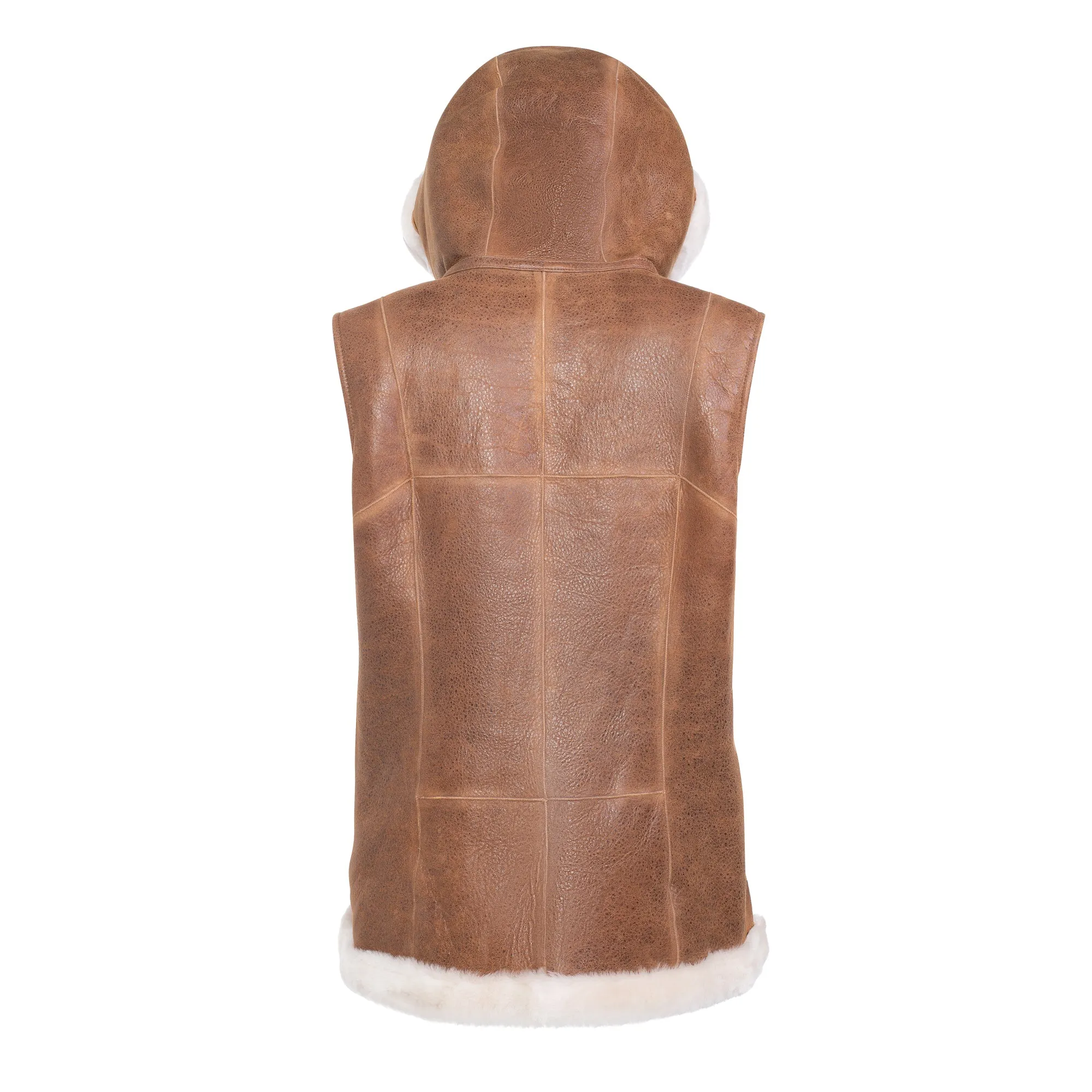 DIXIE Hoody - Merino Shearling Zip vest