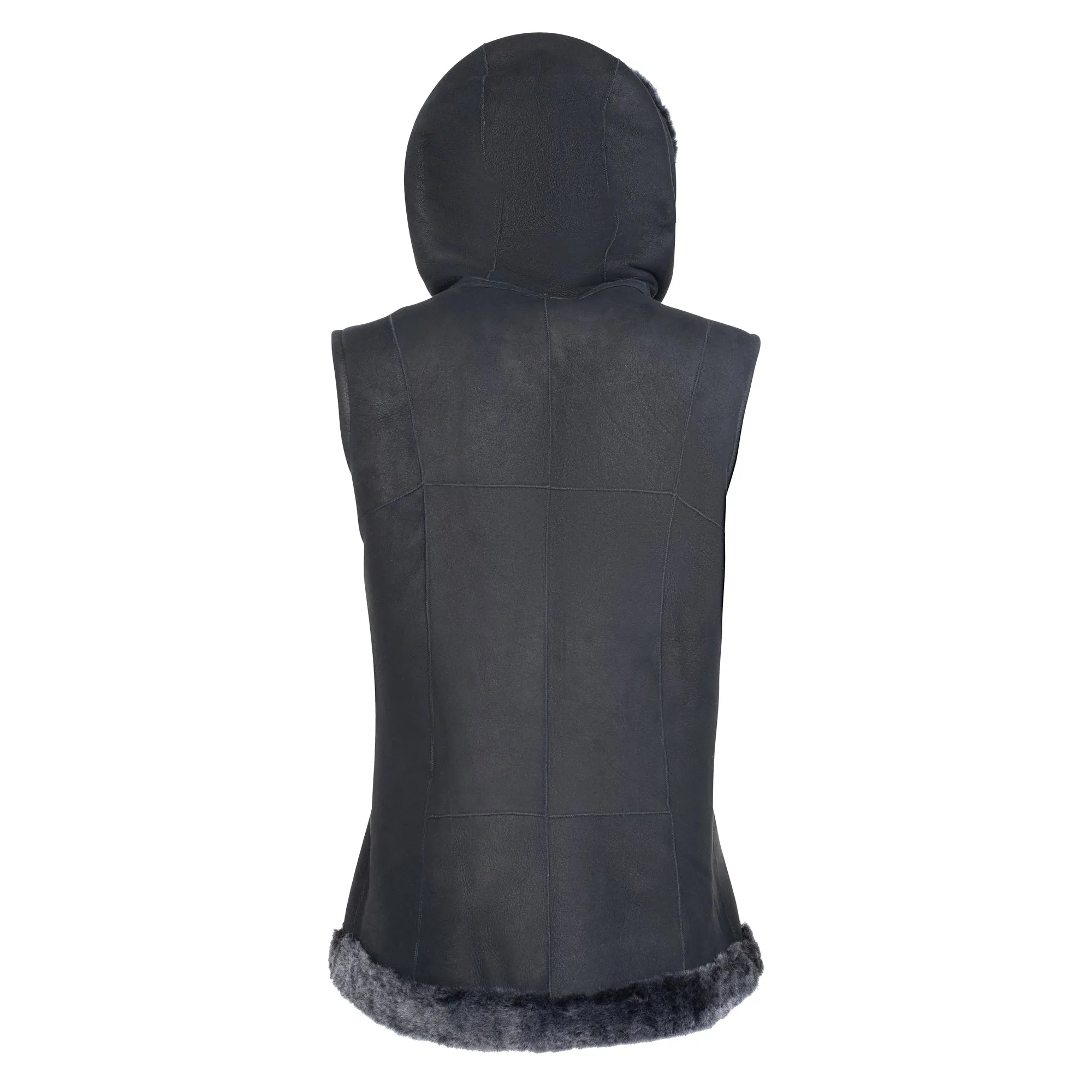 DIXIE Hoody - Merino Shearling Zip vest