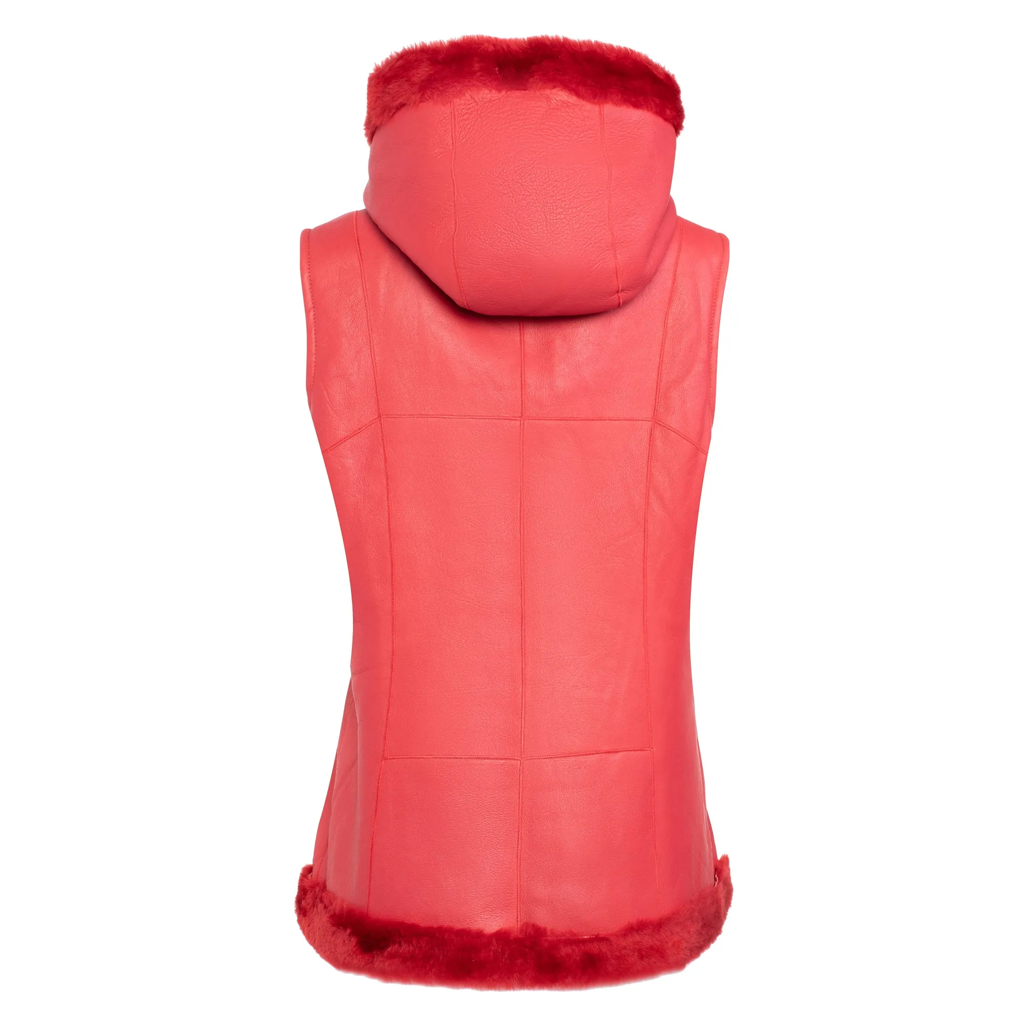 DIXIE Hoody - Merino Shearling Zip vest