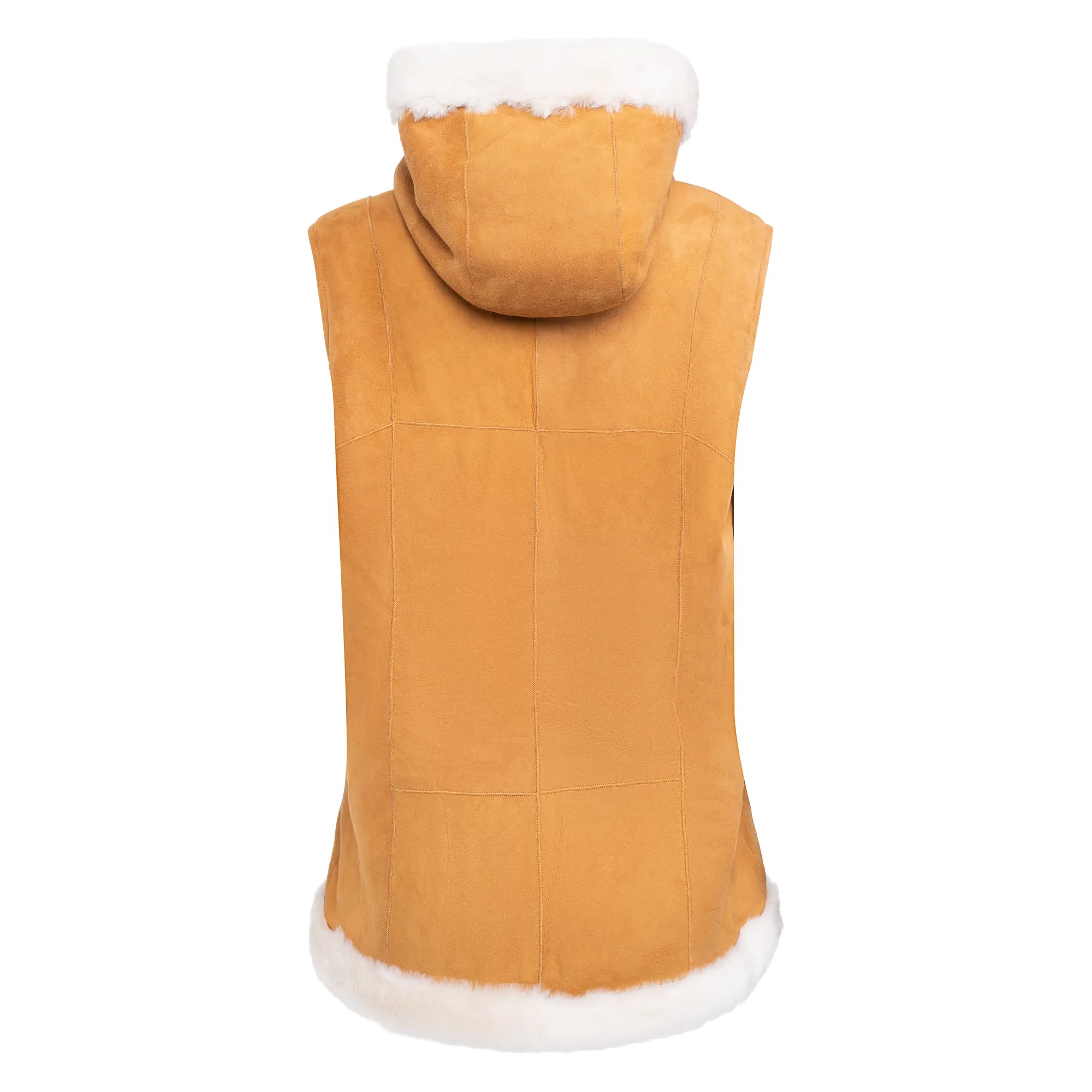 DIXIE Hoody - Merino Shearling Zip vest
