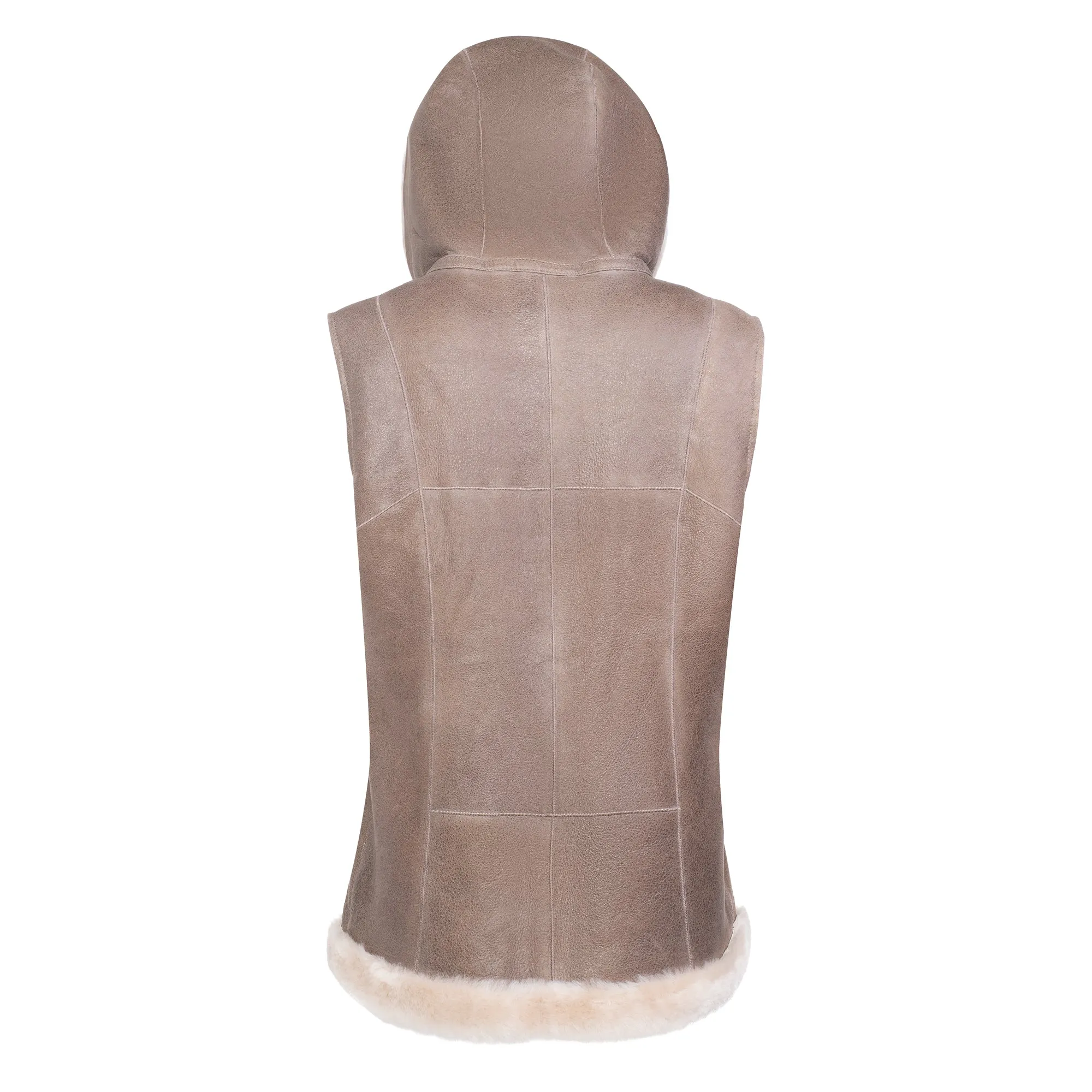 DIXIE Hoody - Merino Shearling Zip vest