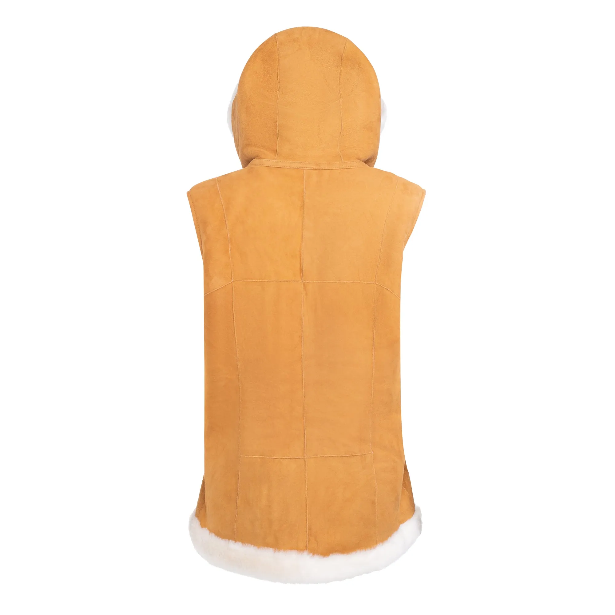 DIXIE Hoody - Merino Shearling Zip vest