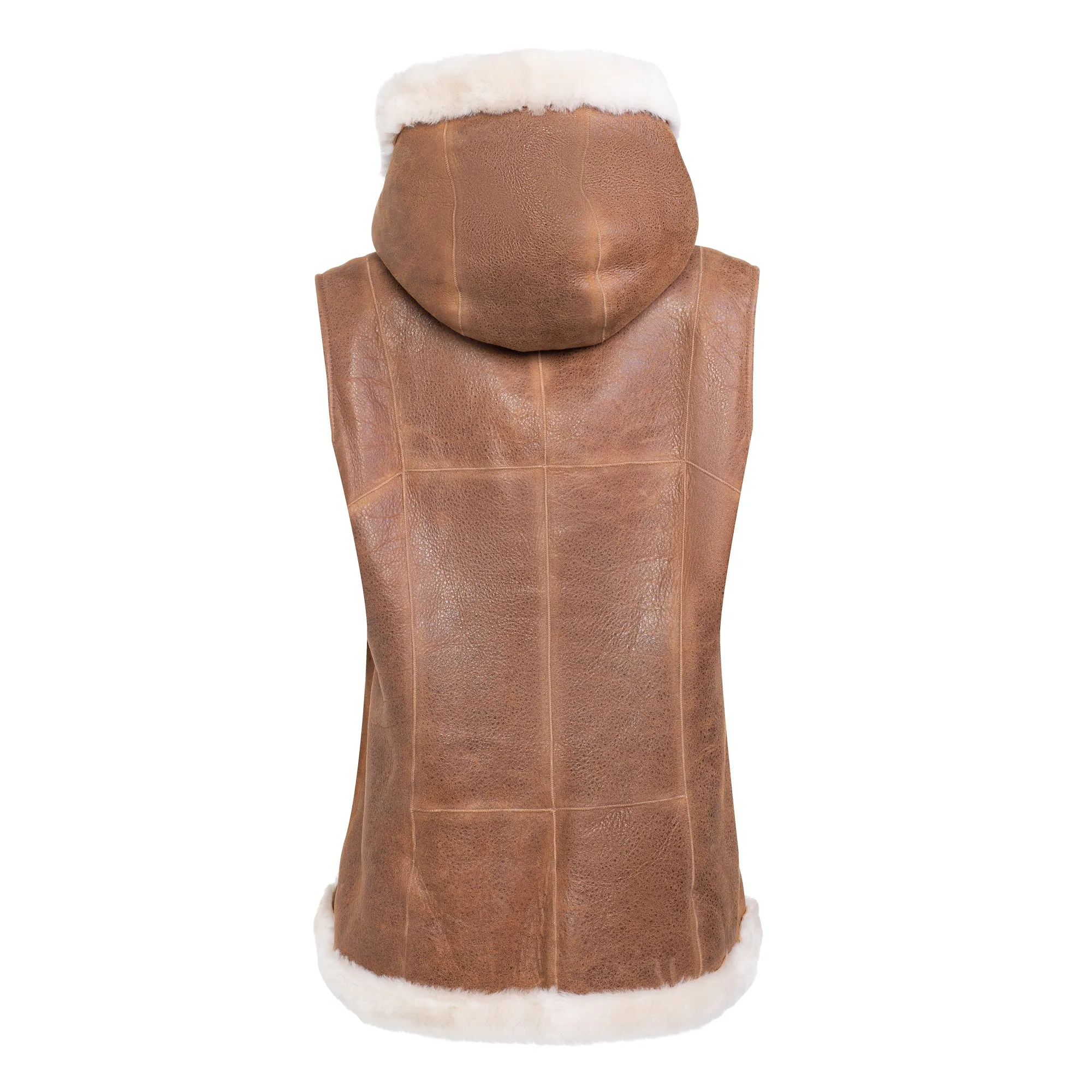 DIXIE Hoody - Merino Shearling Zip vest