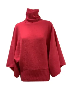 DKNY Lambswool Knit Turtleneck Batwings ~sweater jumper Size S/ P Small ladies