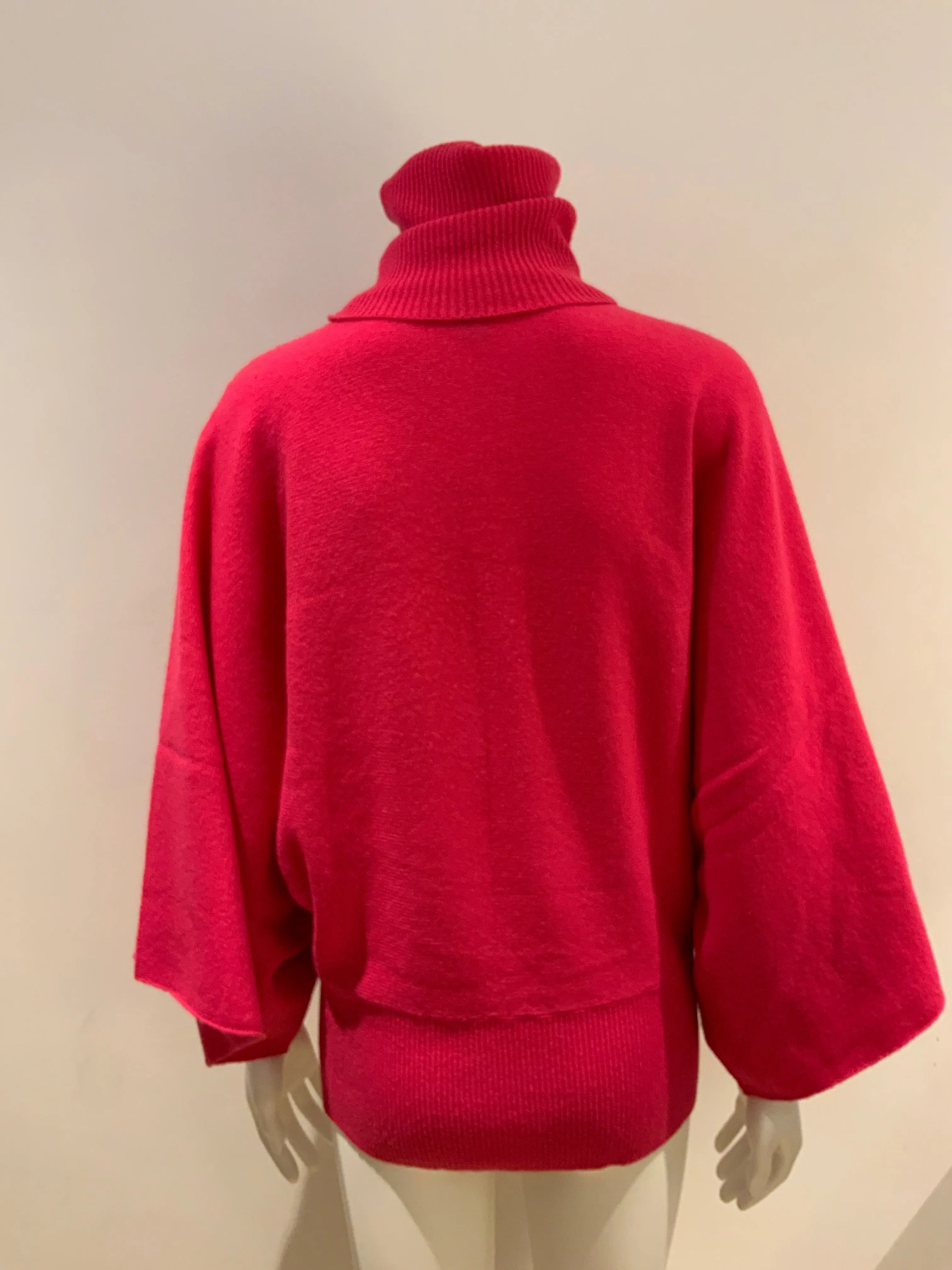 DKNY Lambswool Knit Turtleneck Batwings ~sweater jumper Size S/ P Small ladies