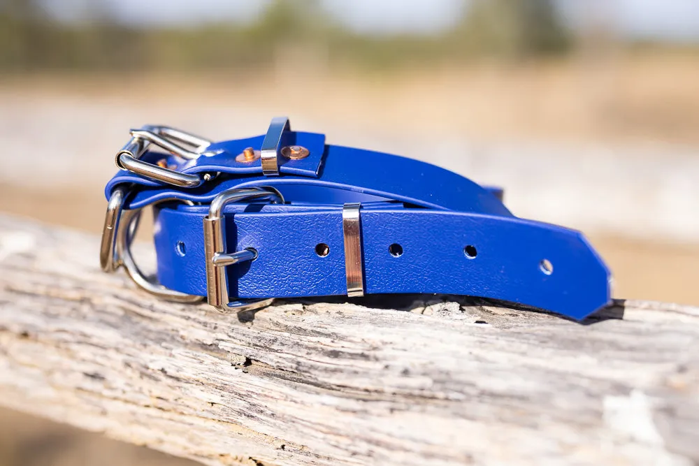 Dog Collar PVC 32mm x 70cm - Royal Blue