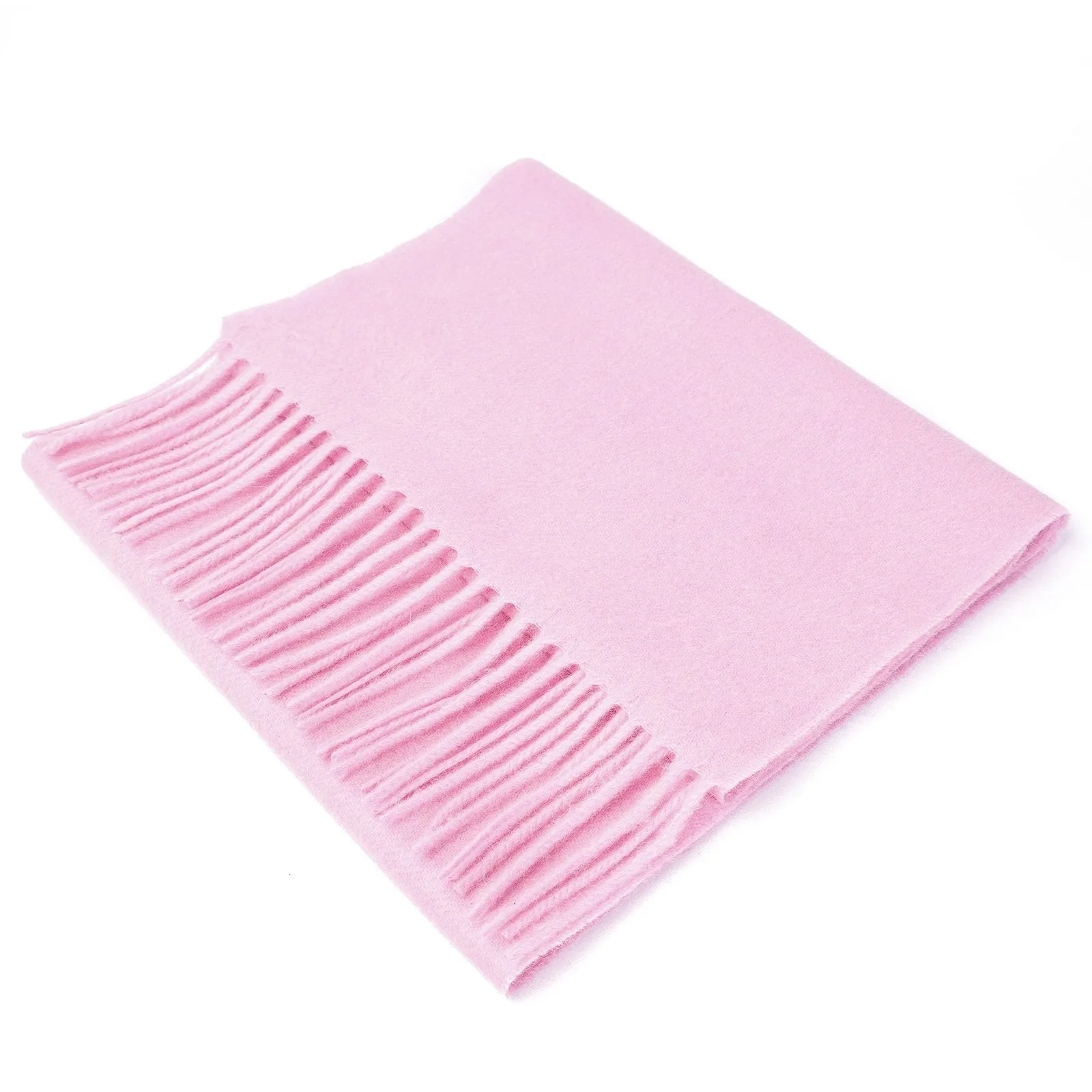 Edinburgh 100% Lambswool Tartan Scarf Cinderella Pink