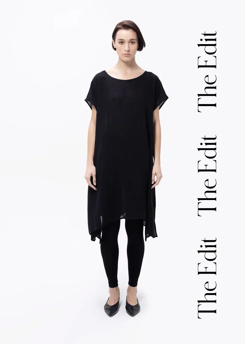 Edit Linen Tunic Black - Igor