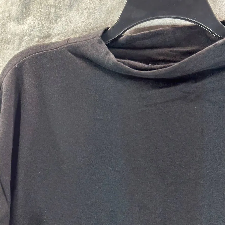 EILEEN FISHER Women's Black Funnel-Neck Long-Sleeve Hi-Low Pullover Tunic SZ S