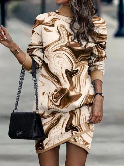 Extraordinary Long Sleeve Turtleneck Mini Dress